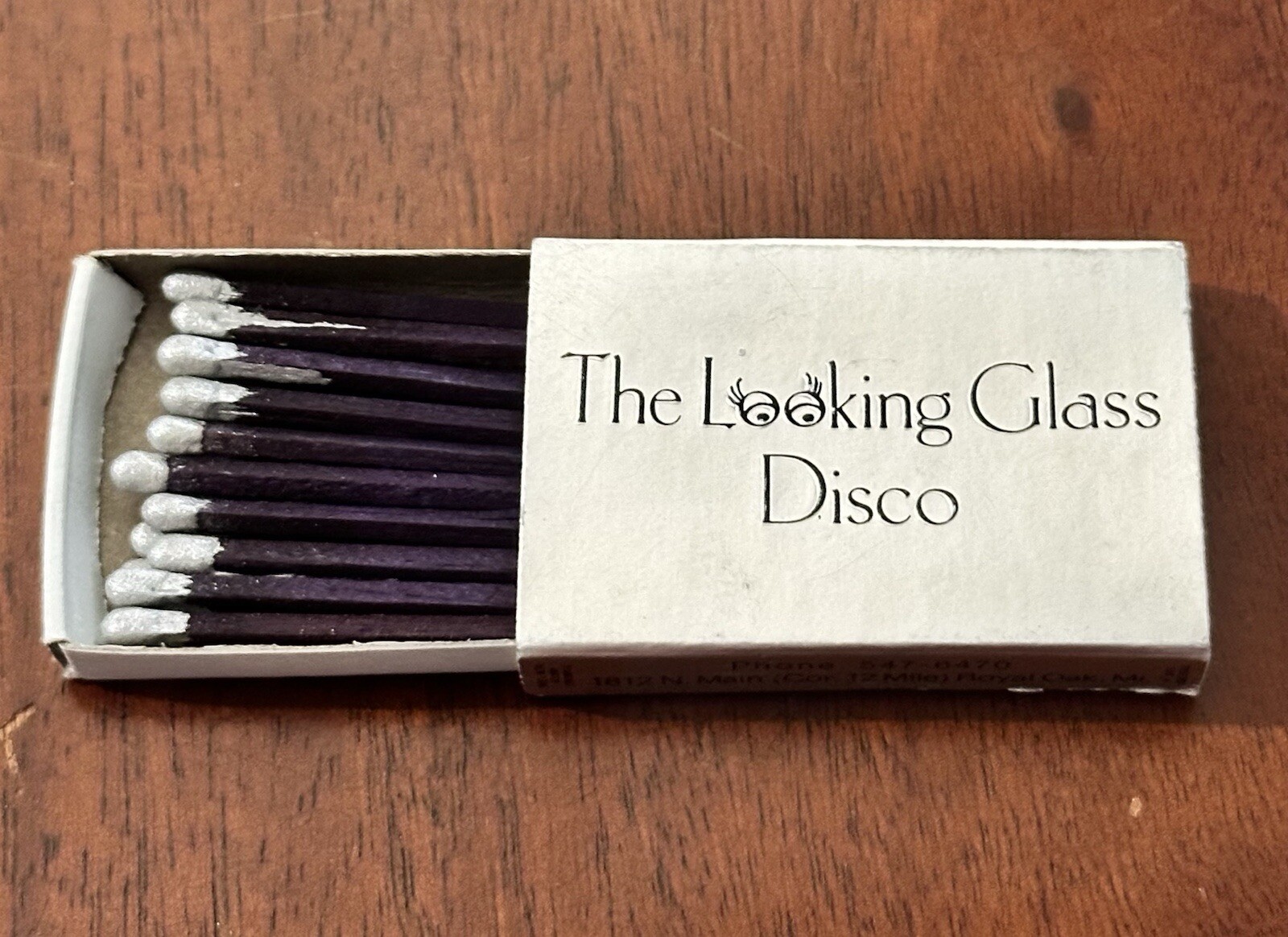 Vintage Matchbox The Looking Glass Disco Mr Christians Silver Royal Oak Michigan