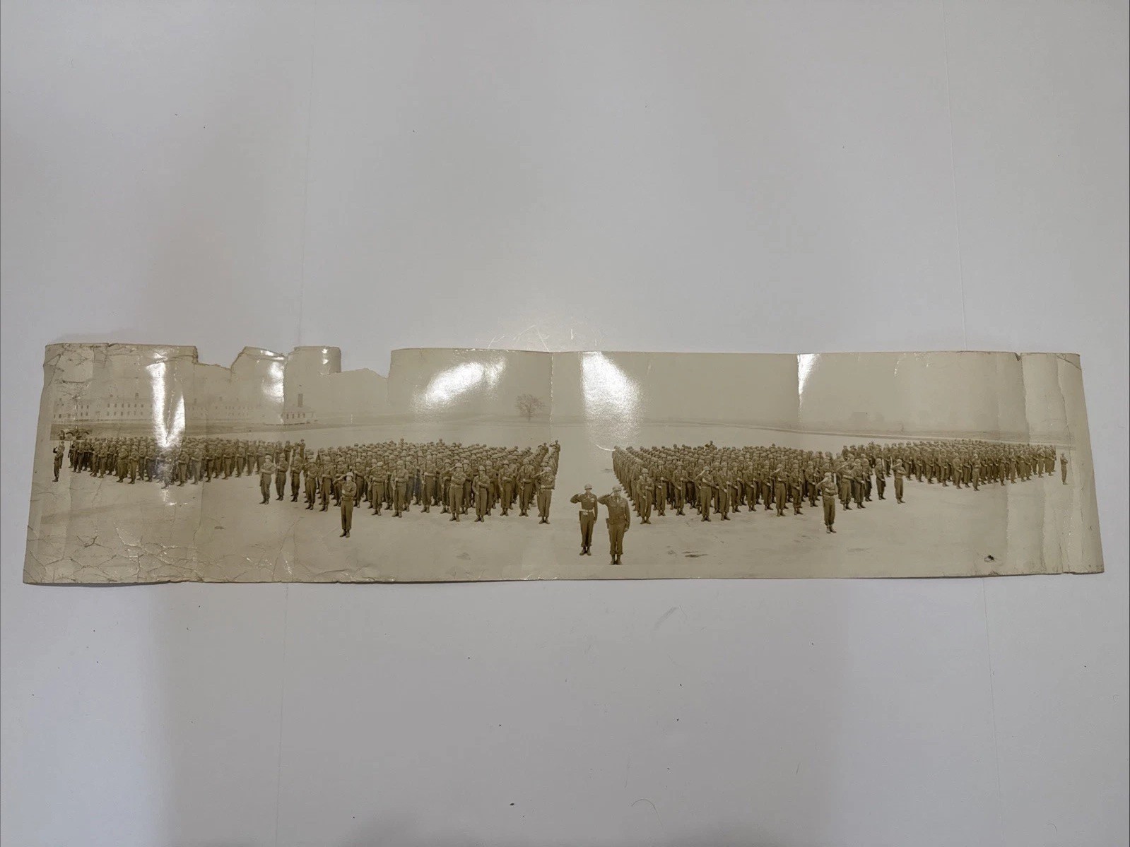 Vintage U.S. Army Military Panoramic Photo WWII Korean War Era Miami FL Florida