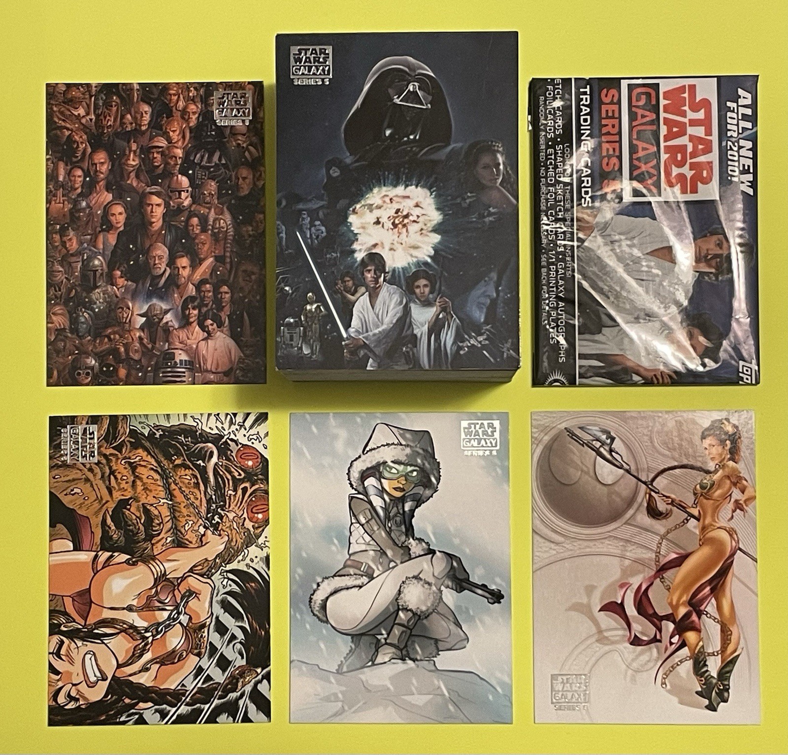 Star Wars Galaxy: Series 5 COMPLETE CARD SET 120 Cards 1-120 Topps 2010 Artwork