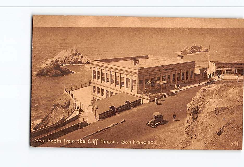 Postcard Seal Rocks from the Cliff House San Francisco California USA