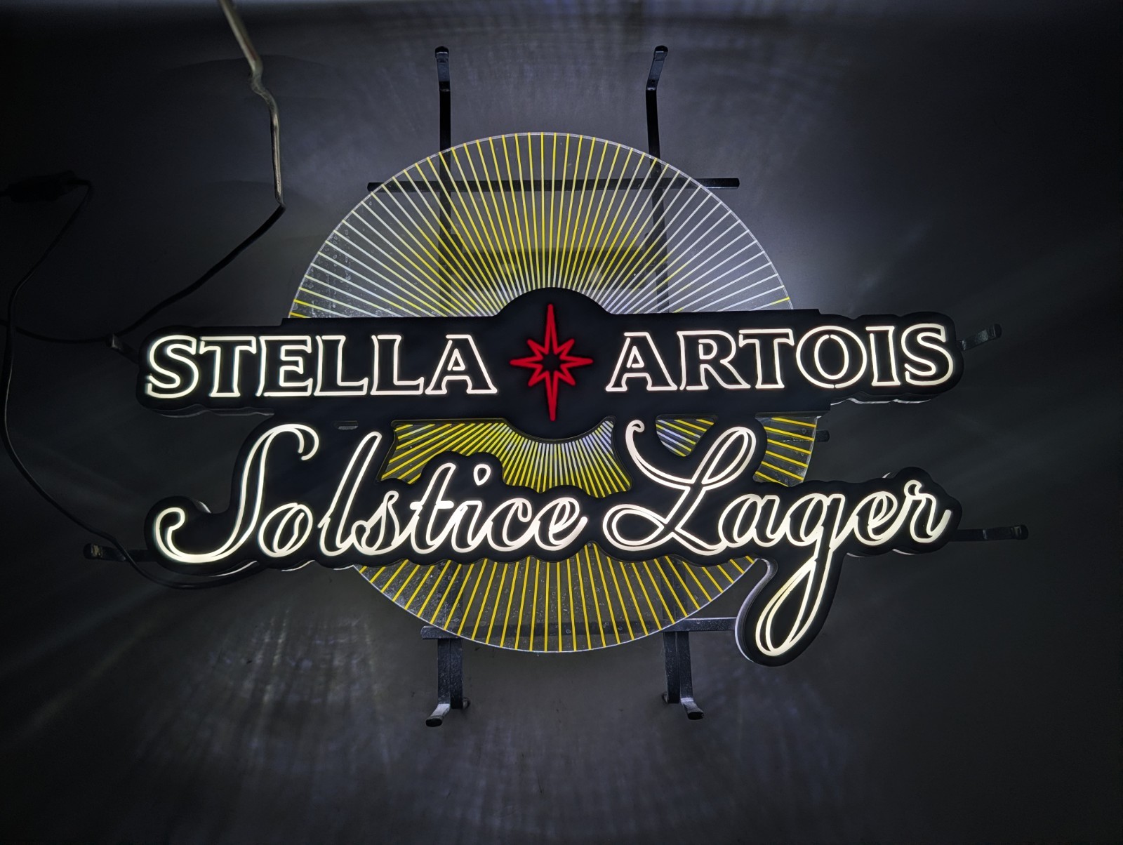Stella Artois Solstice Belgian Lager LED Beer Sign 27x20” Light Up Bar Alcohol