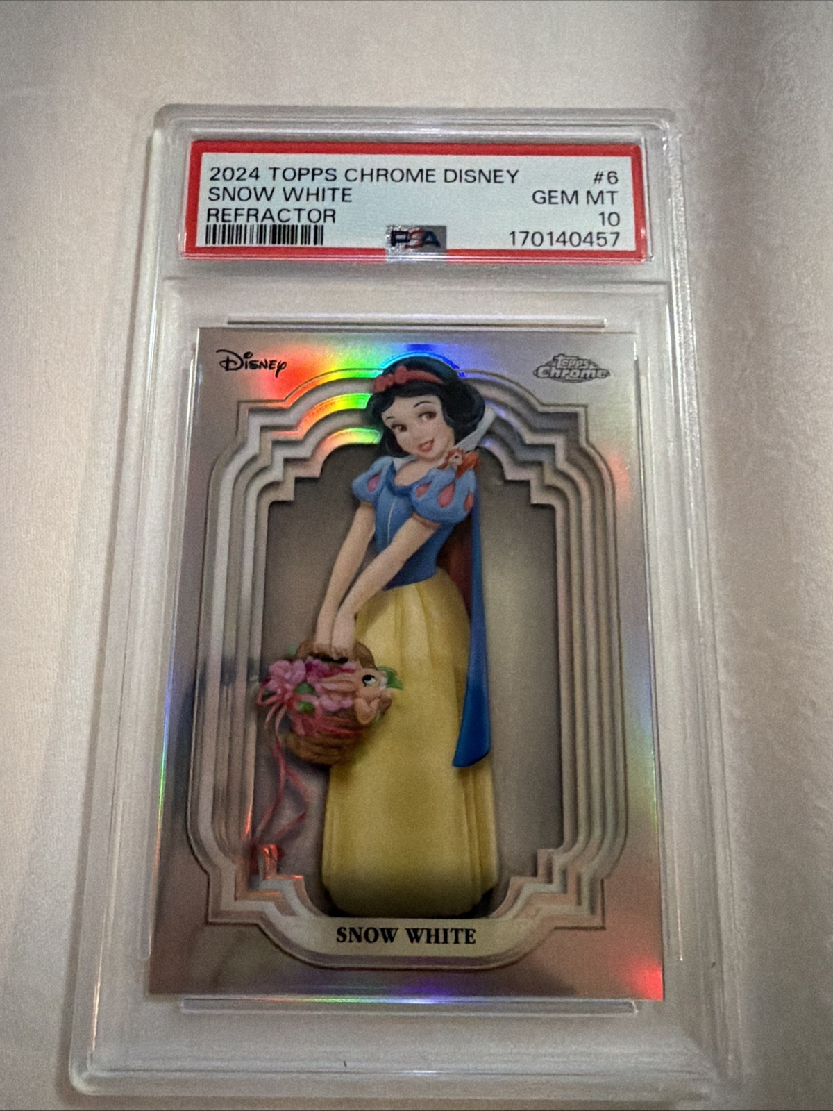 2024 Topps Chrome Disney Snow White #6 PSA 10 Refractor 