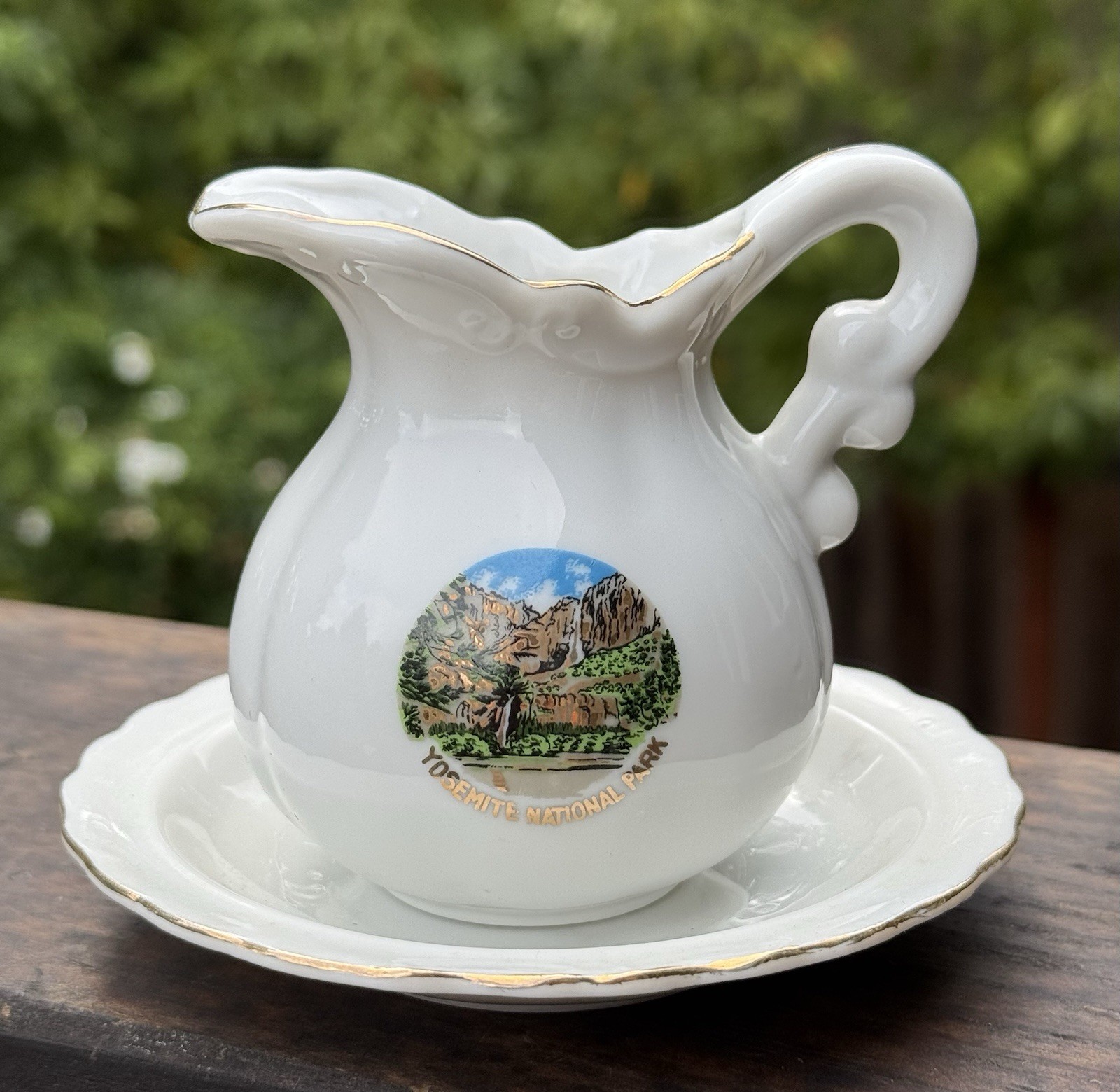 Vintage YOSEMITE Souvenir Bowl & Pitcher