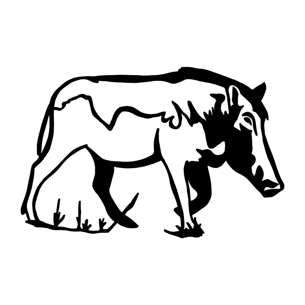 Warthog Wart Hog Pig Decal Sticker Black Die Cut Vinyl