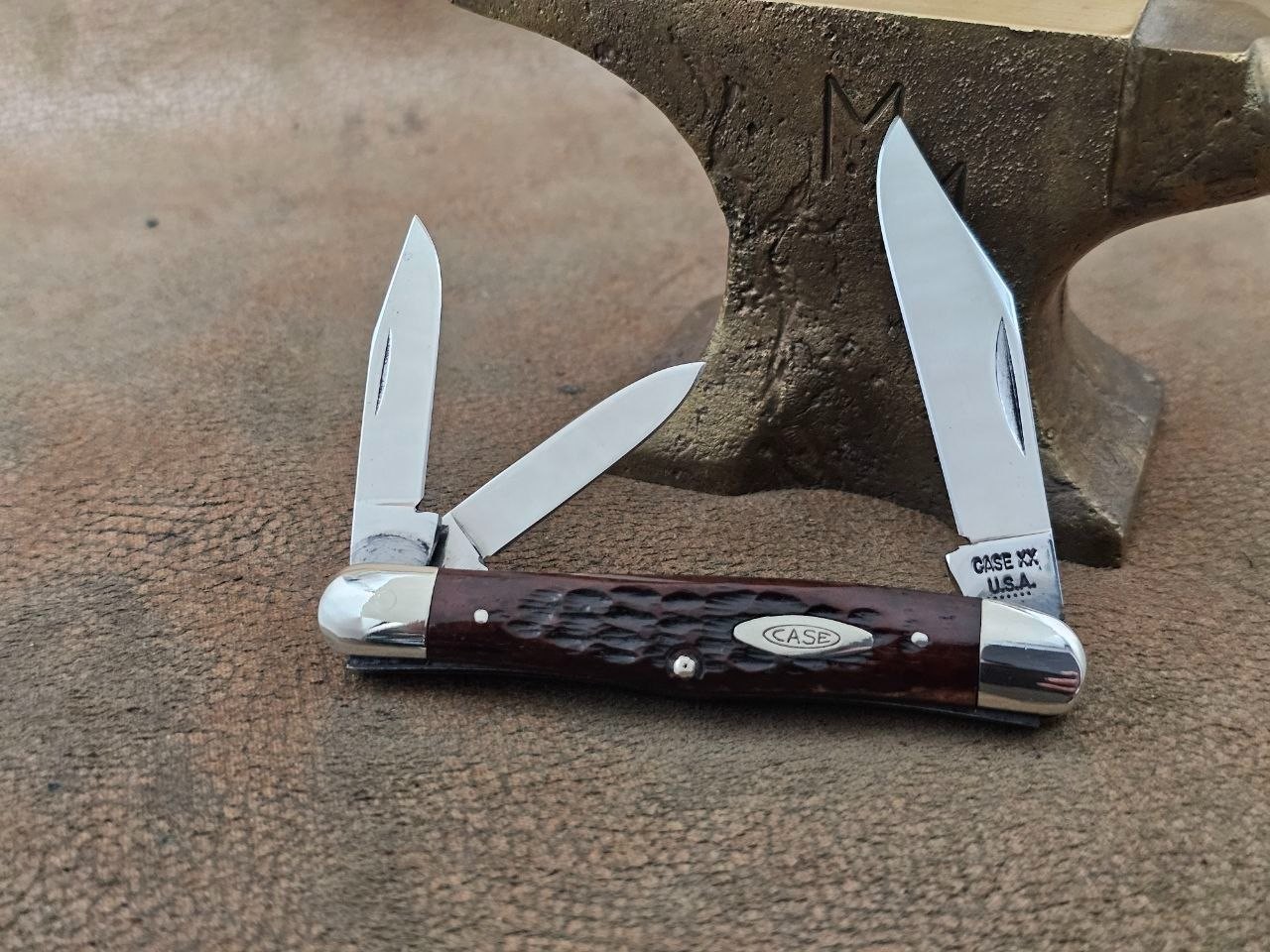 Vintage 1973 Case XX USA 7 dot 6308 splitback whittler pocket knife unused