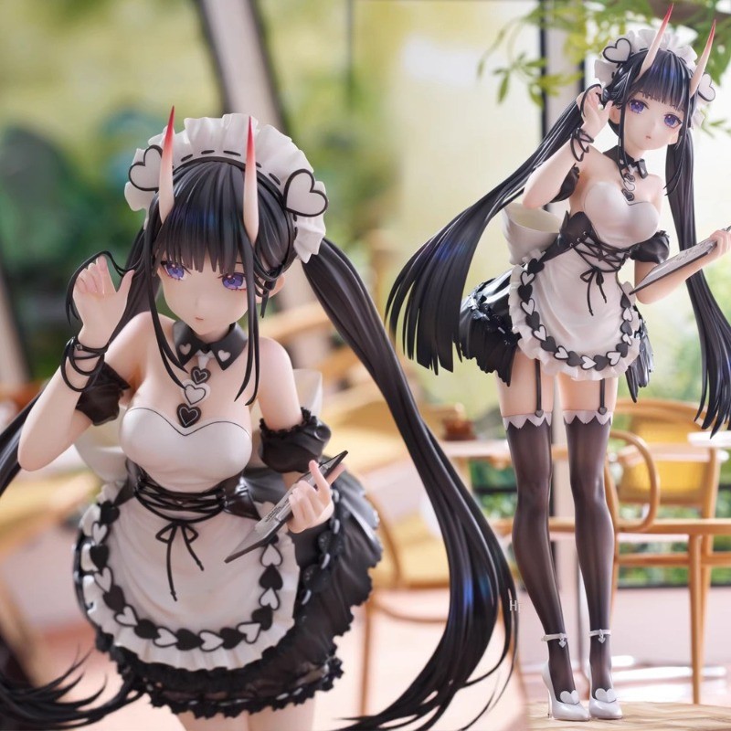 25cm Anime Cat-Eared Girl Maid Figure Collection Ornament Standing Model 9.84in