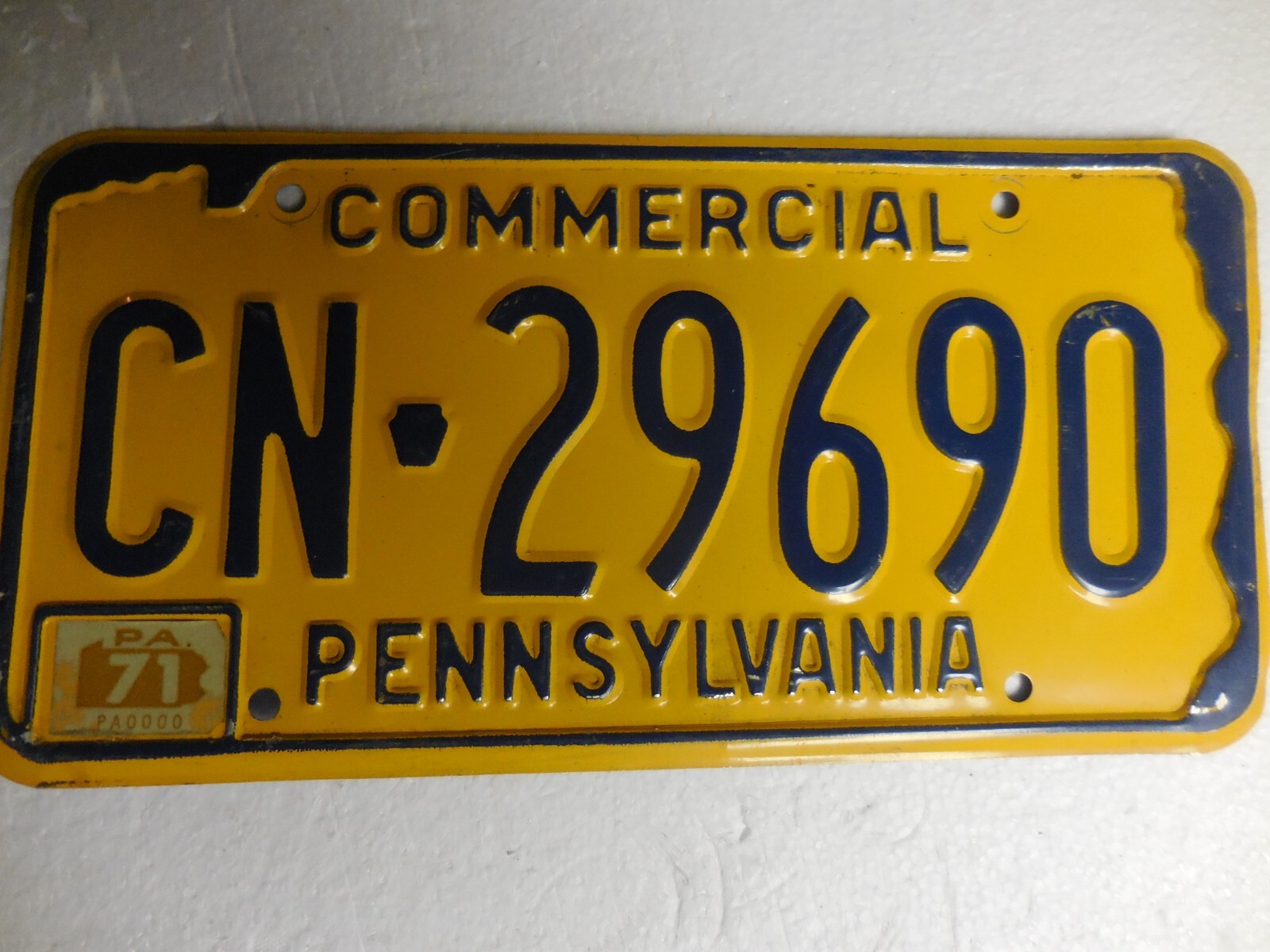 1971 Pennsylvania Commercial License Plate #CN~29690 ships FREE