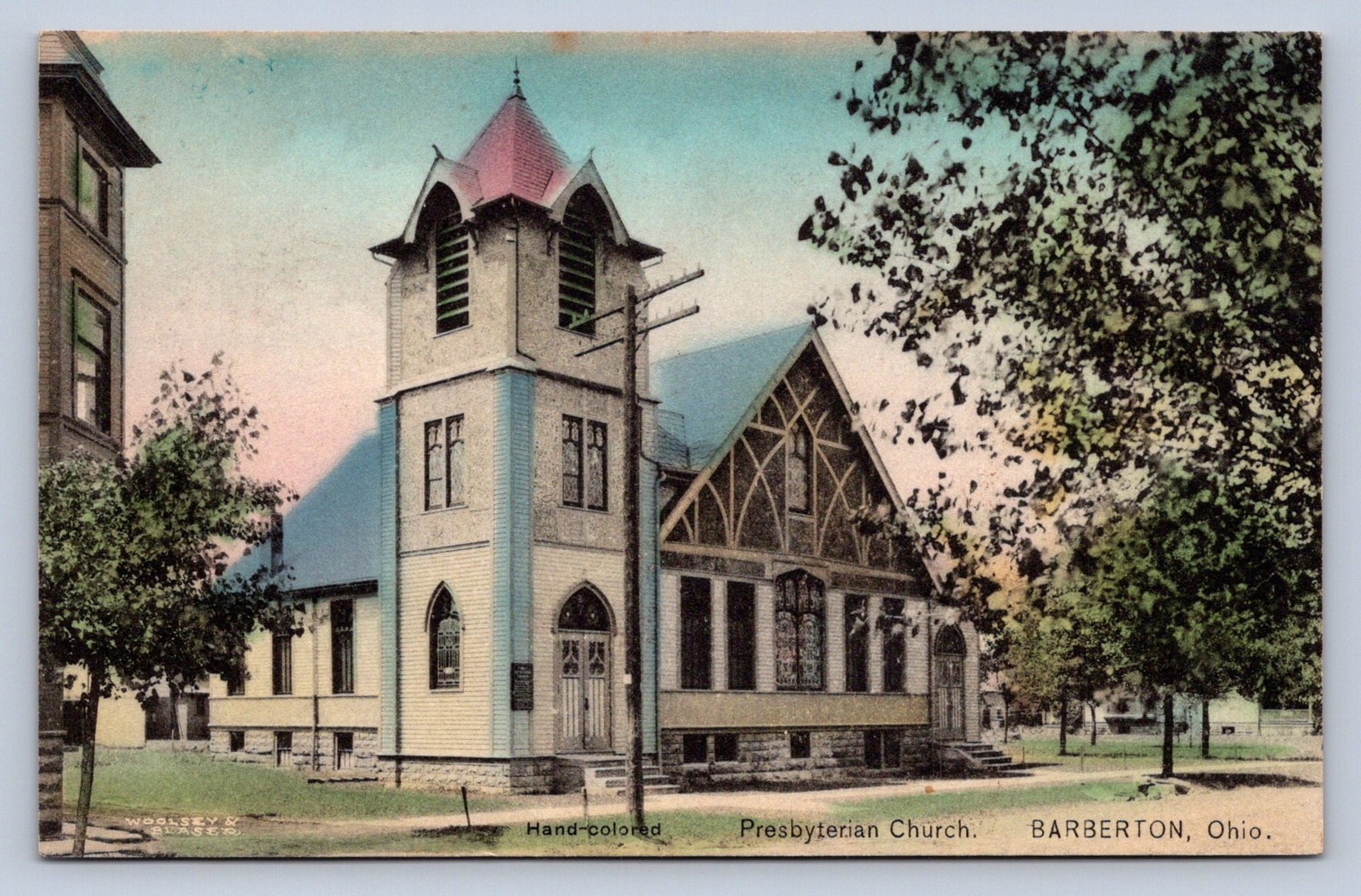 K9/ Barberton Ohio Postcard c1910 Presbyterian Church 211