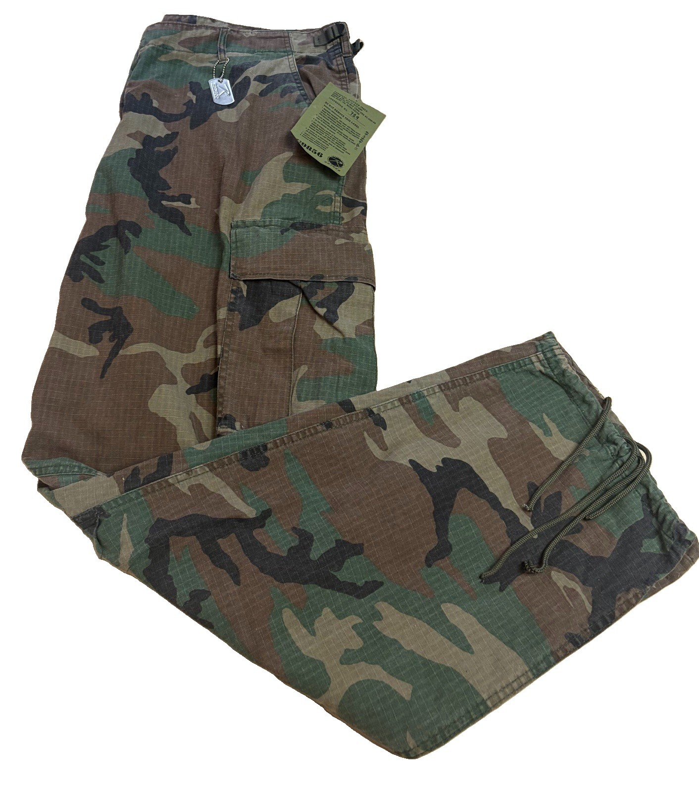 Rothco Woodland Camo Rip-Stop BDU Cargo Pants, XX-Large Regular Militaria