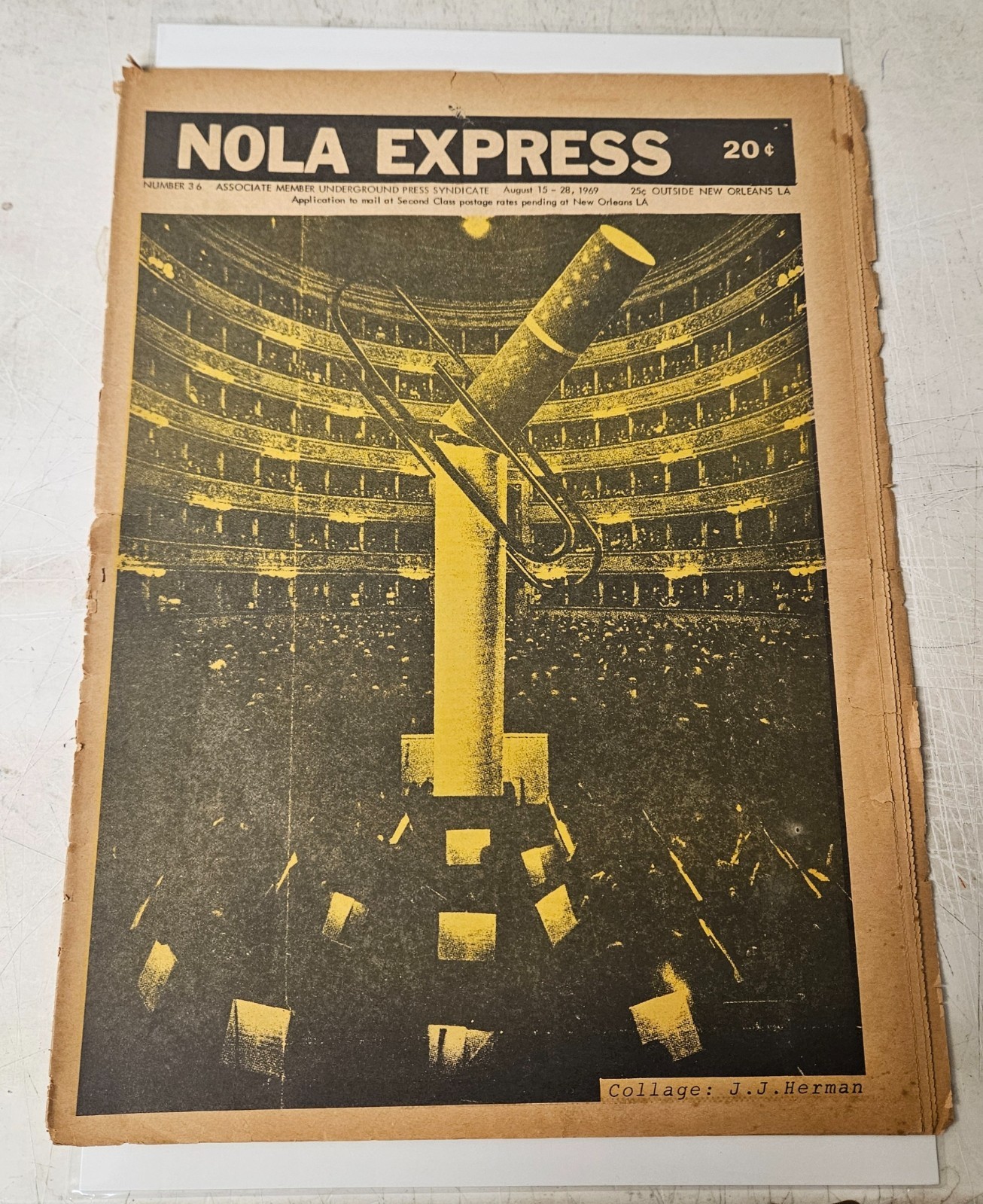 1969 NOLA EXPRESS #36 Aug. 15-28 Underground Newspaper NEW ORLEANS (.05 pr)