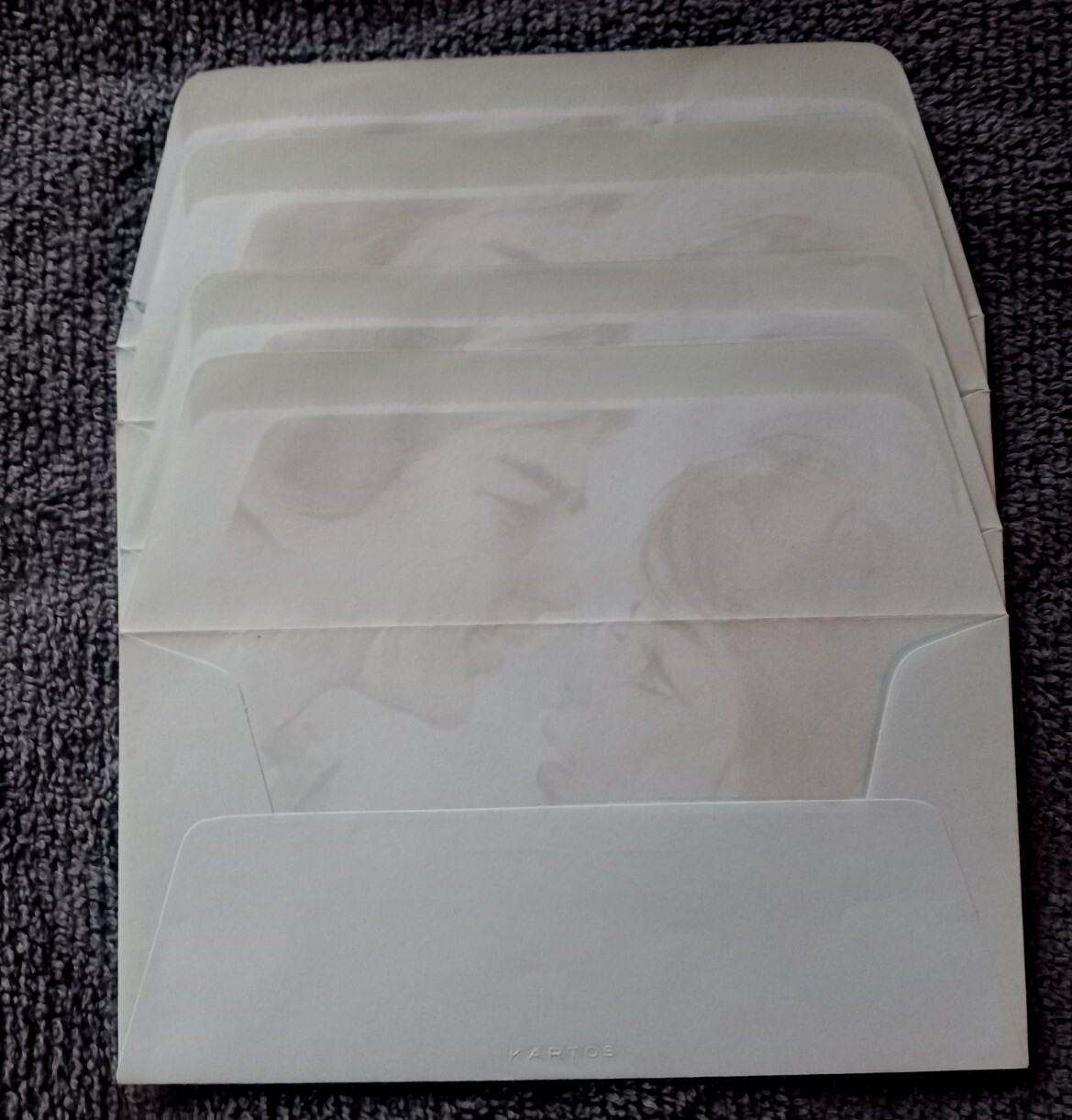 4 Rare Kartos Envelopes - Vintage Italian Paper Envelope