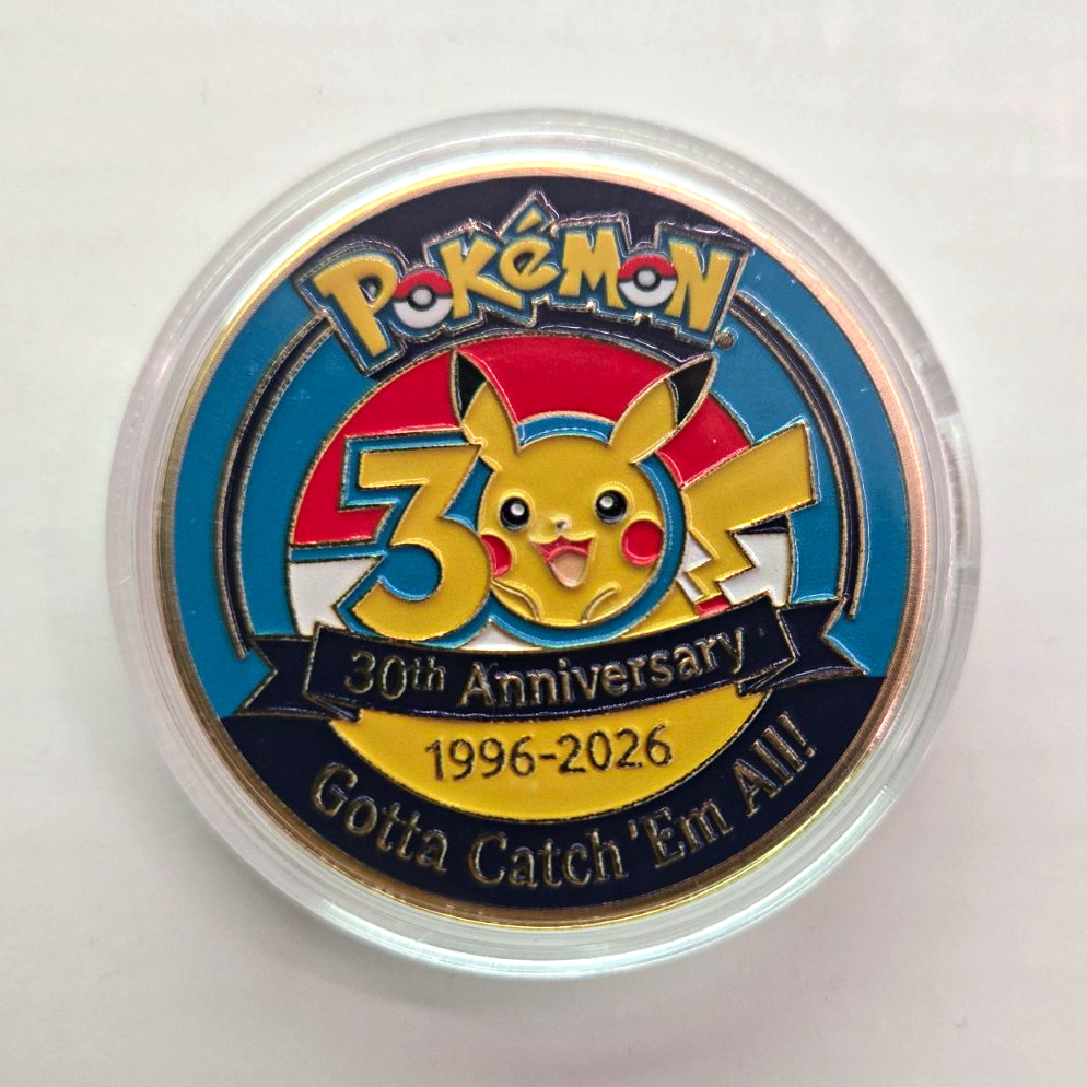 Pokémon 30th Anniversary Metal Commemorative Coin Pikachu 2026