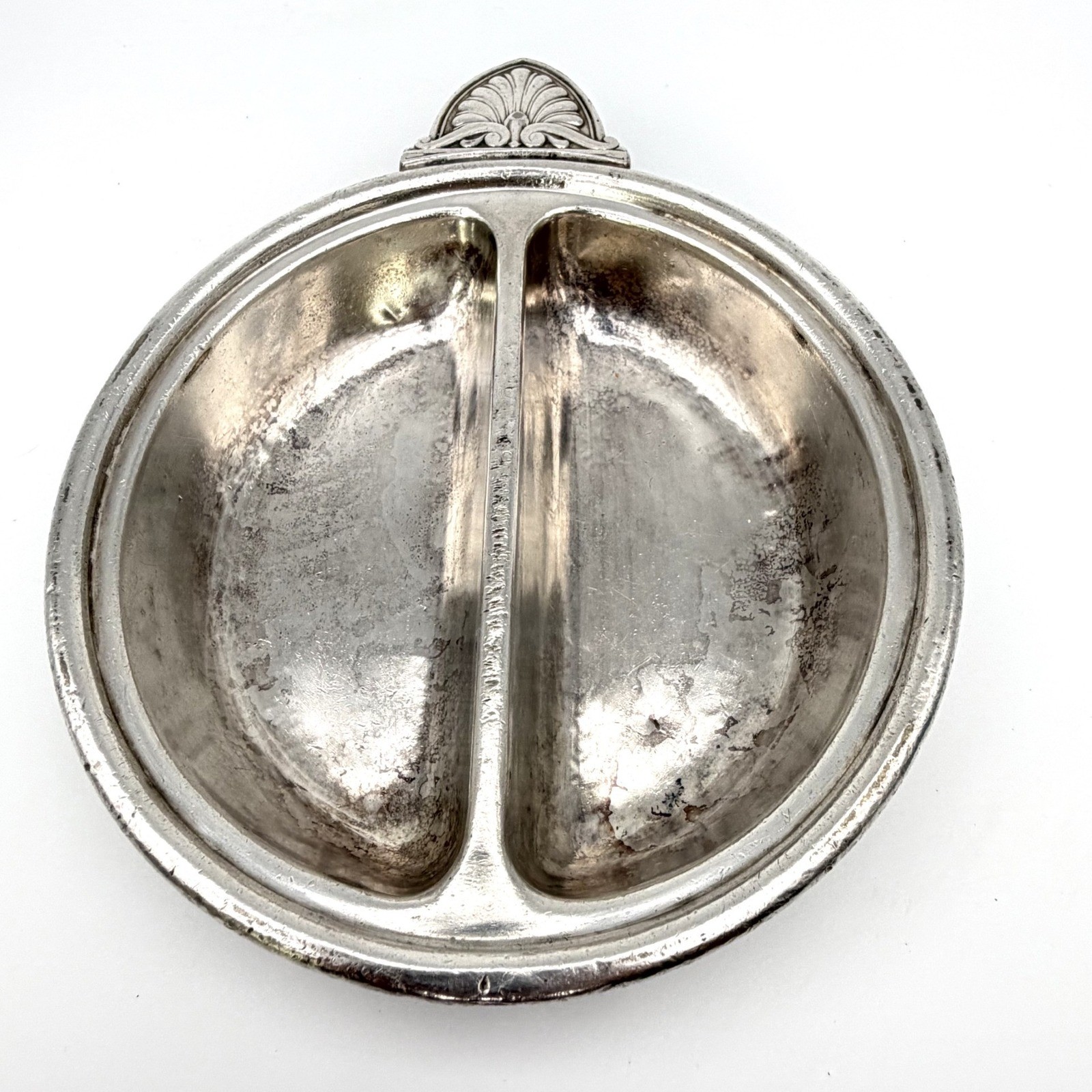 Vintage Reed & Barton Grace Line Divided Serving Dish Silver Soldered NS7066