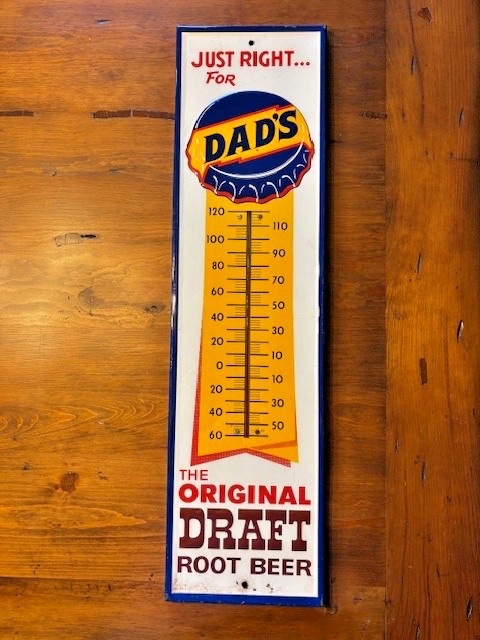 Vintage 1950’s - JUST RIGHT FOR DAD’S ROOT BEER - Thermometer -- Great Condition