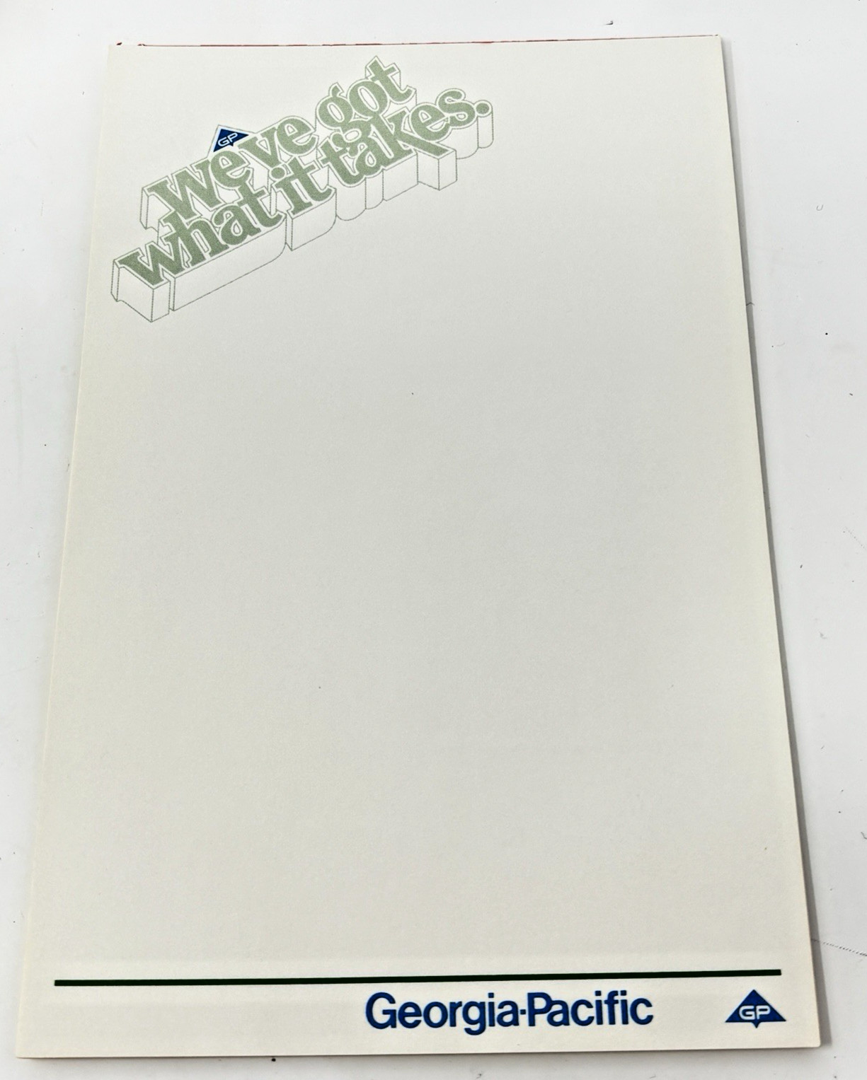 Vintage Georgia-Pacific GP Advertising Memo Note Pad 