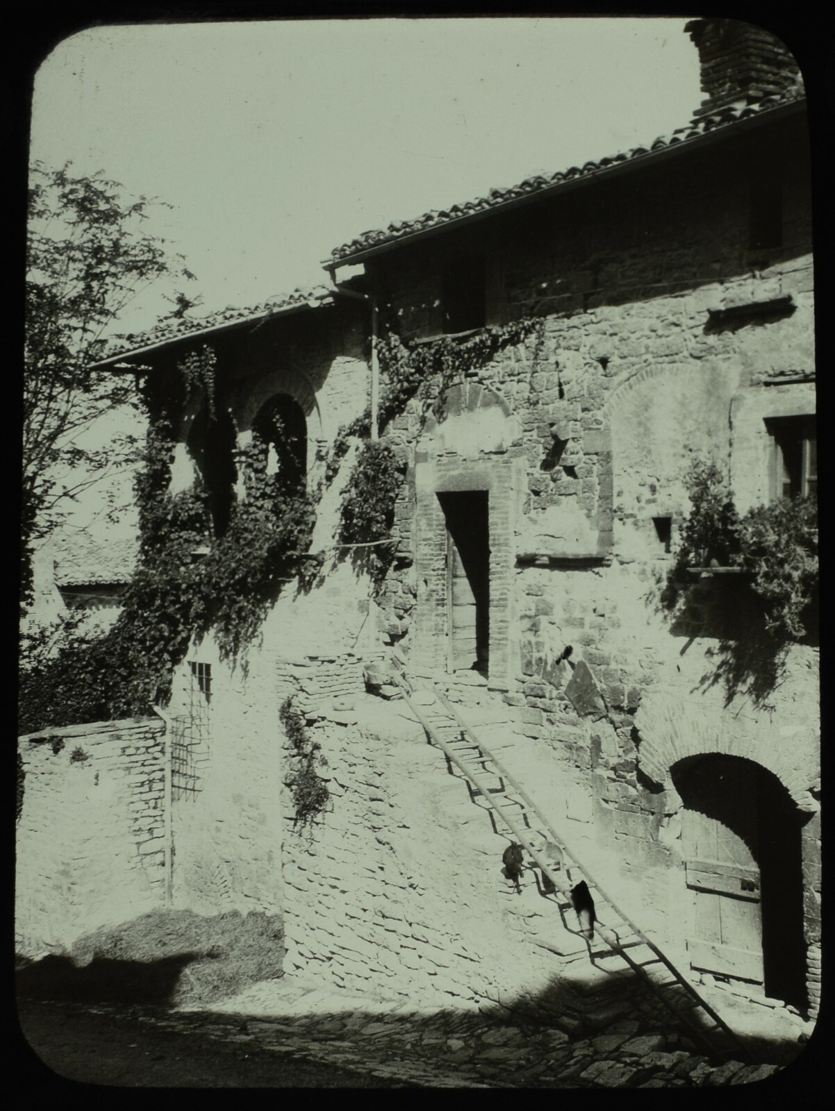 ANTIQUE Magic Lantern Slide ASSISI NO3 C1910 PHOTO ITALY ARCHITECTURE 