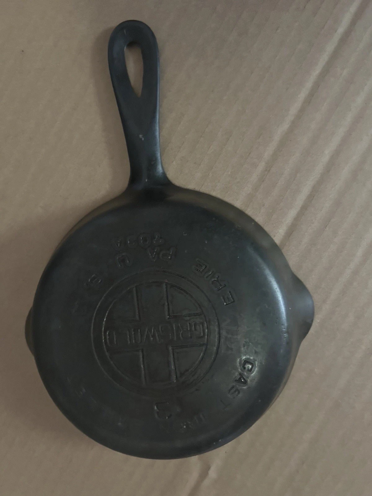 Vintage Griswold Large Block Logo No. 3 Cast Iron Skillet 709A