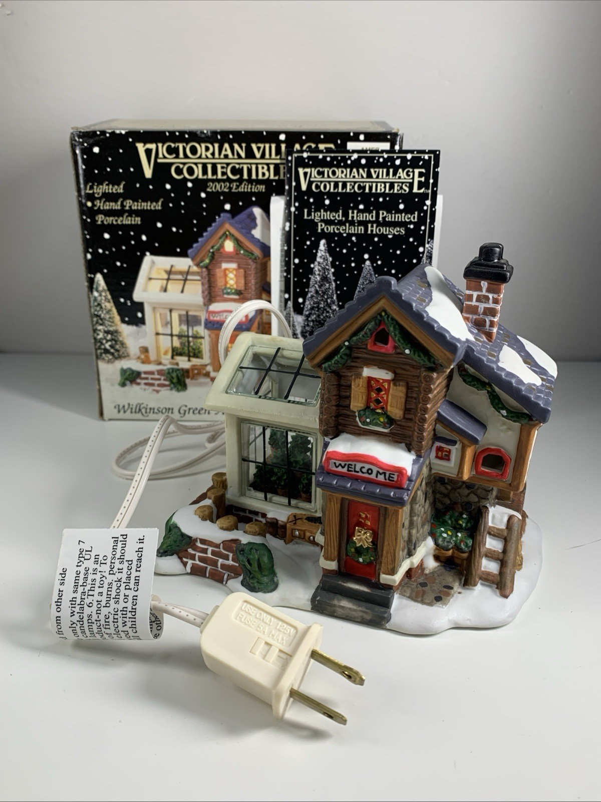 Victorian Village Collection-2002-“The Wilkinson Green House Christmas  Lighted
