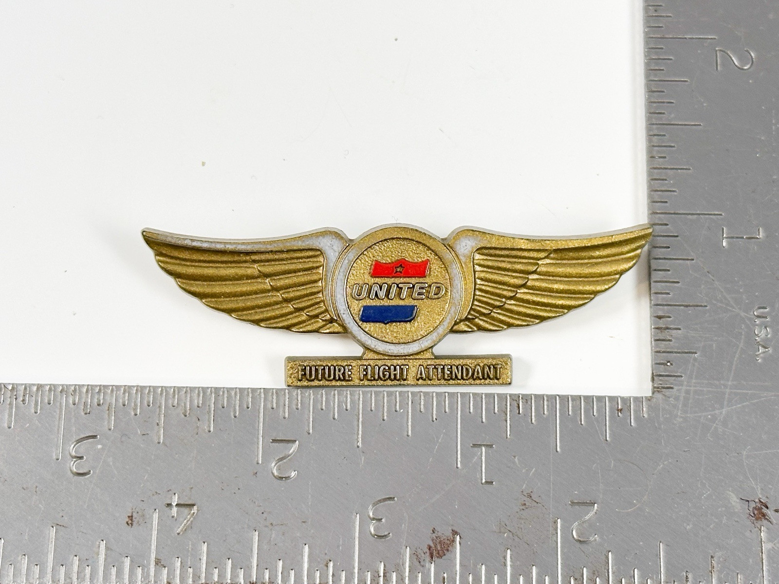 Vintage United Airlines Wings Pin Future Flight Attendant