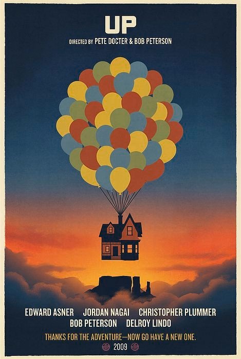 Up The Movie Disneyy Poster Vintage Style Repro Print Poster 13x19