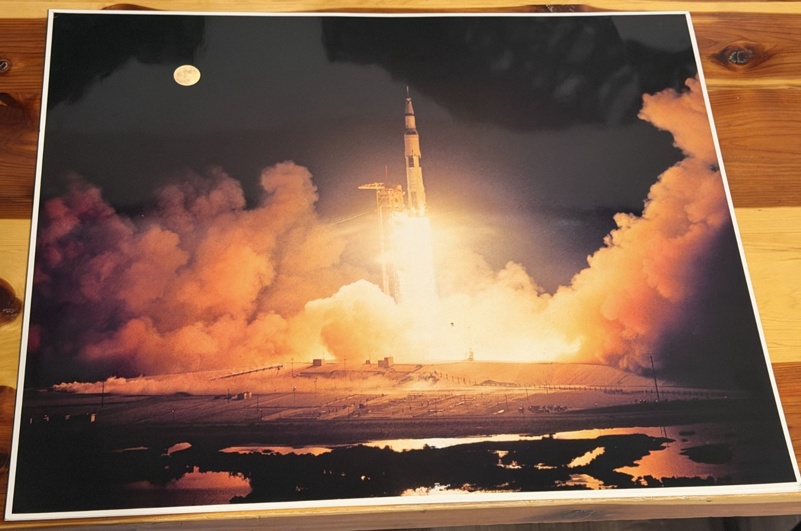 Vintage NASA Apollo 17 Launch 16x20 Impact Photography Print #1324 1981
