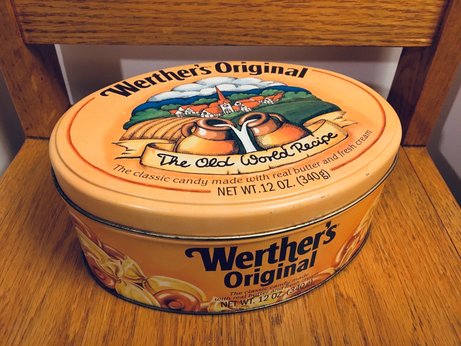 Werther\'s Original 1985 Storck Candy Metal Storage Tin Made in Germany