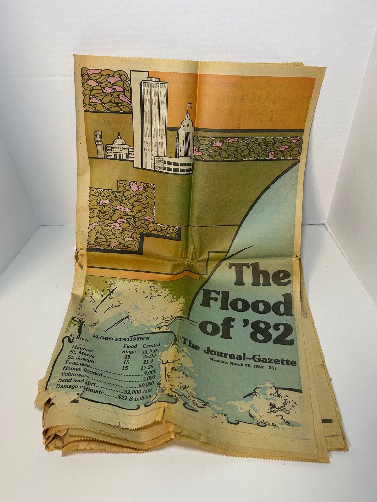 Vtg Fort Wayne IN FLOOD of '82 Journal-Gazette Ft Wayne IN March 29 Special