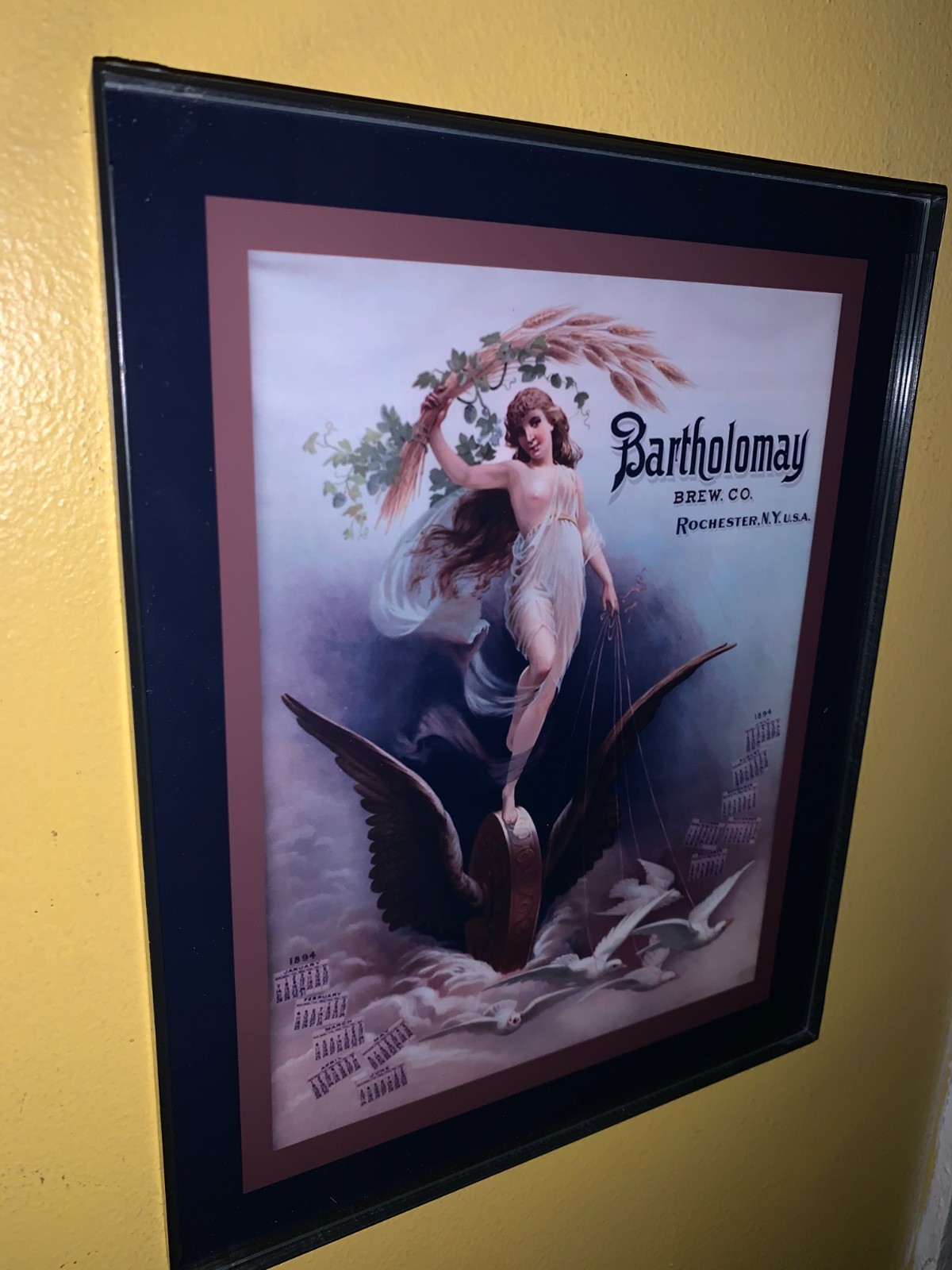 Bartholomay Brew Rochester New York Beer Bar Man Cave Framed Advertising Sign