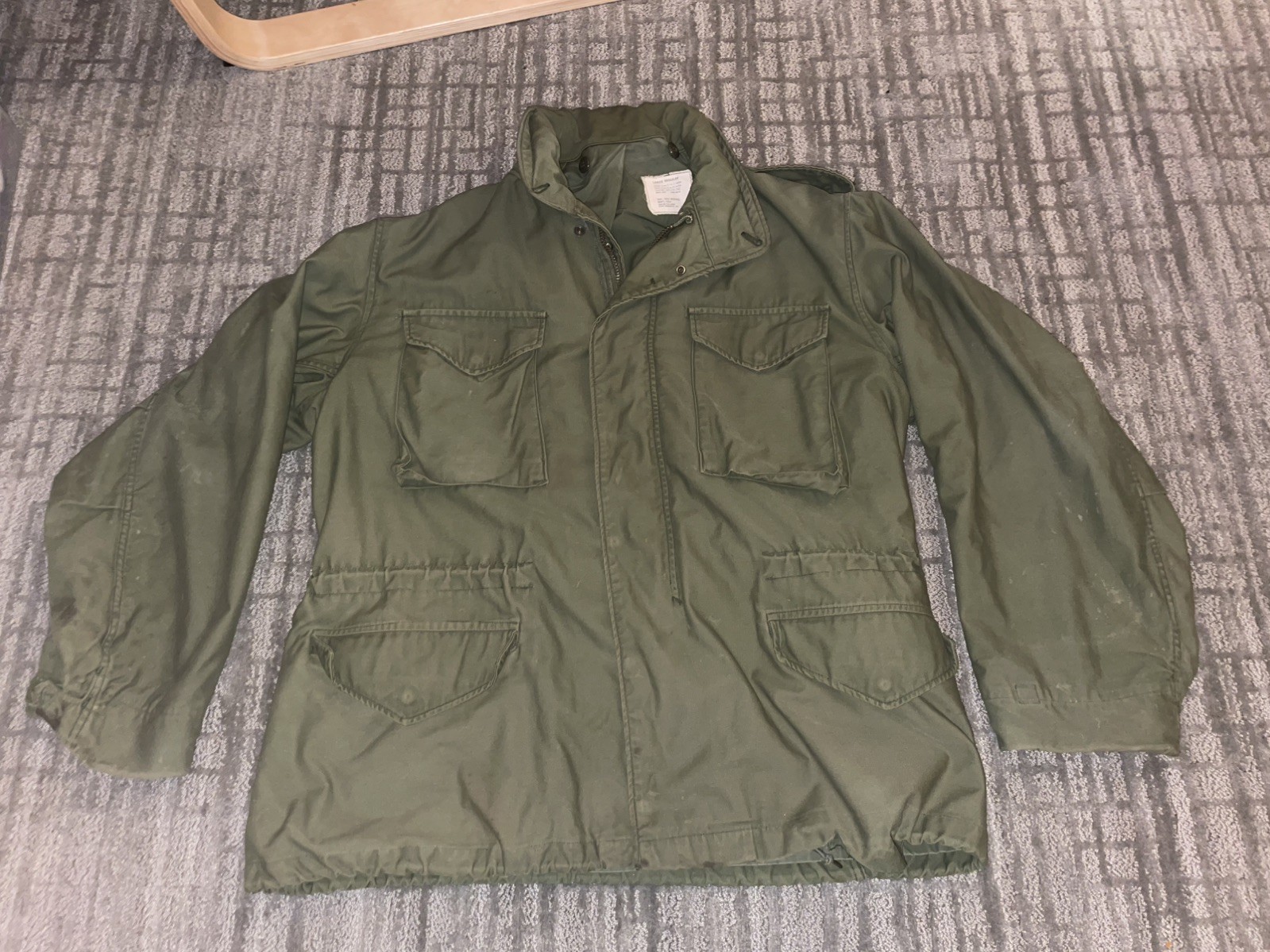 Vintage 1973 M65 Field Jacket Size Large Reg Alpha Industries OG-107 Vietnam War