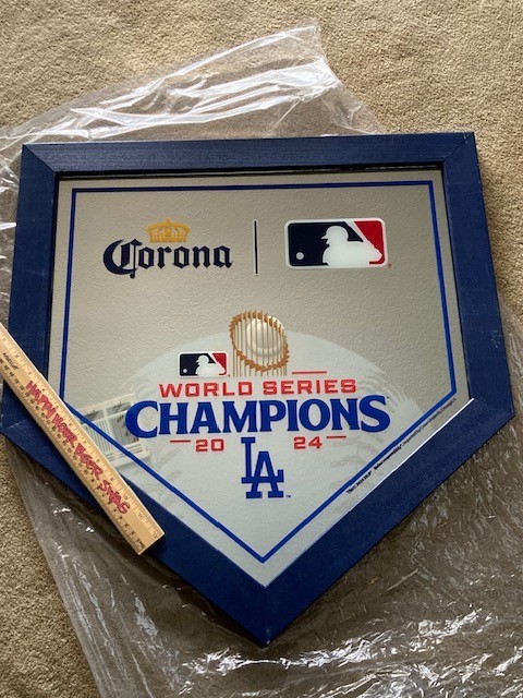 🔥 Corona LA Dodgers 2024 MLB World Series Baseball Mirror beer sign pub bar