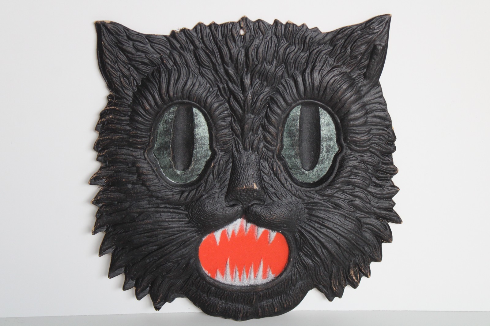 Vintage 1920\'s Germany Halloween Black Cat Embossed Die Cut Decoration