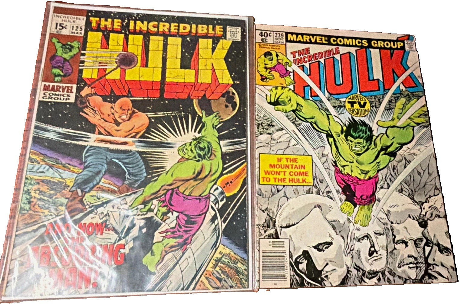 Marvel The Incredible Hulk Bronze Age Comic Book Lot (2 Issues)