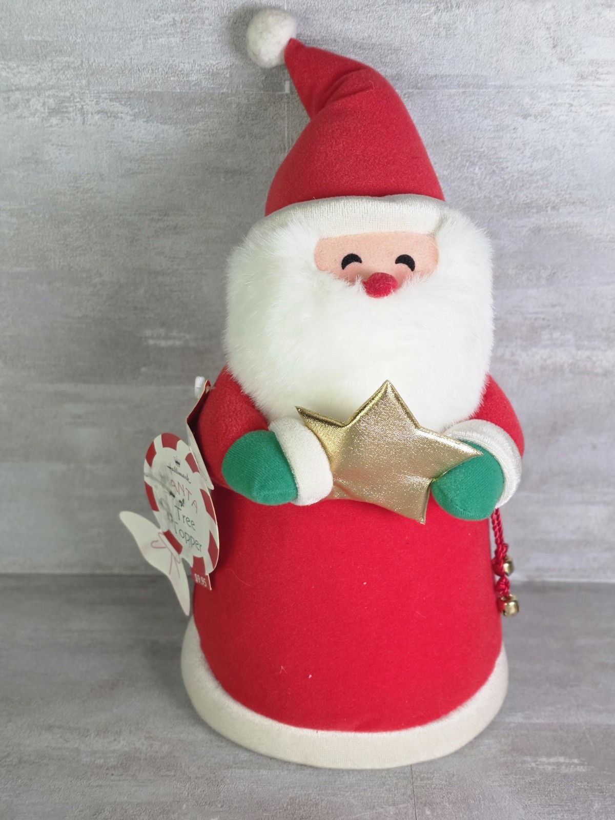 vintage 1988 Hallmark Santa Claus Cloth Plush Christmas tree topper 12\