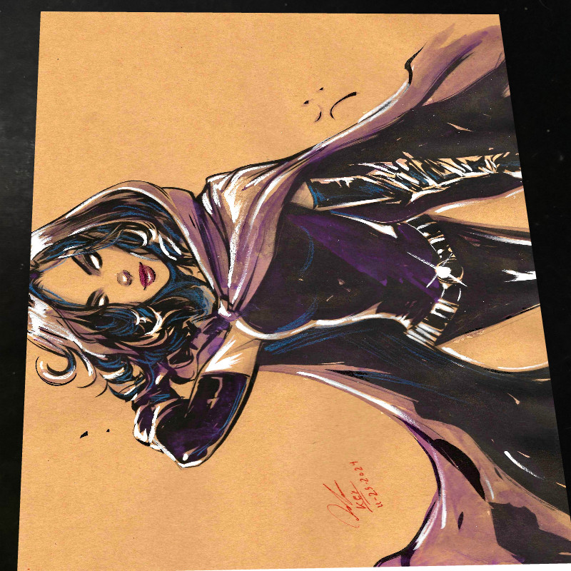 Raven Art Print Signed 8.5x11 | Art by Keyeske