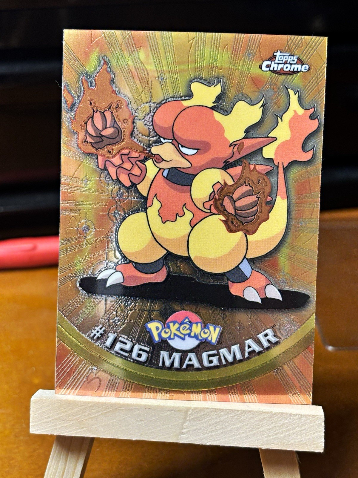 1999 Topps Chrome Pokémon TV Animation Edition Chrome #126 Magmar