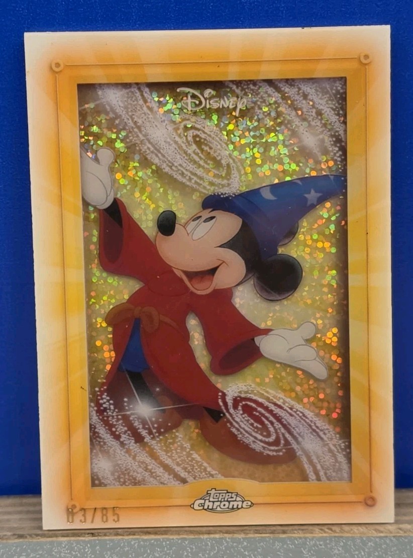MICKEY MOUSE SHADOWBOX #3/85 (2025 Topps Chrome Disney) ORANGE/ DAMAGE/ SEE PIX