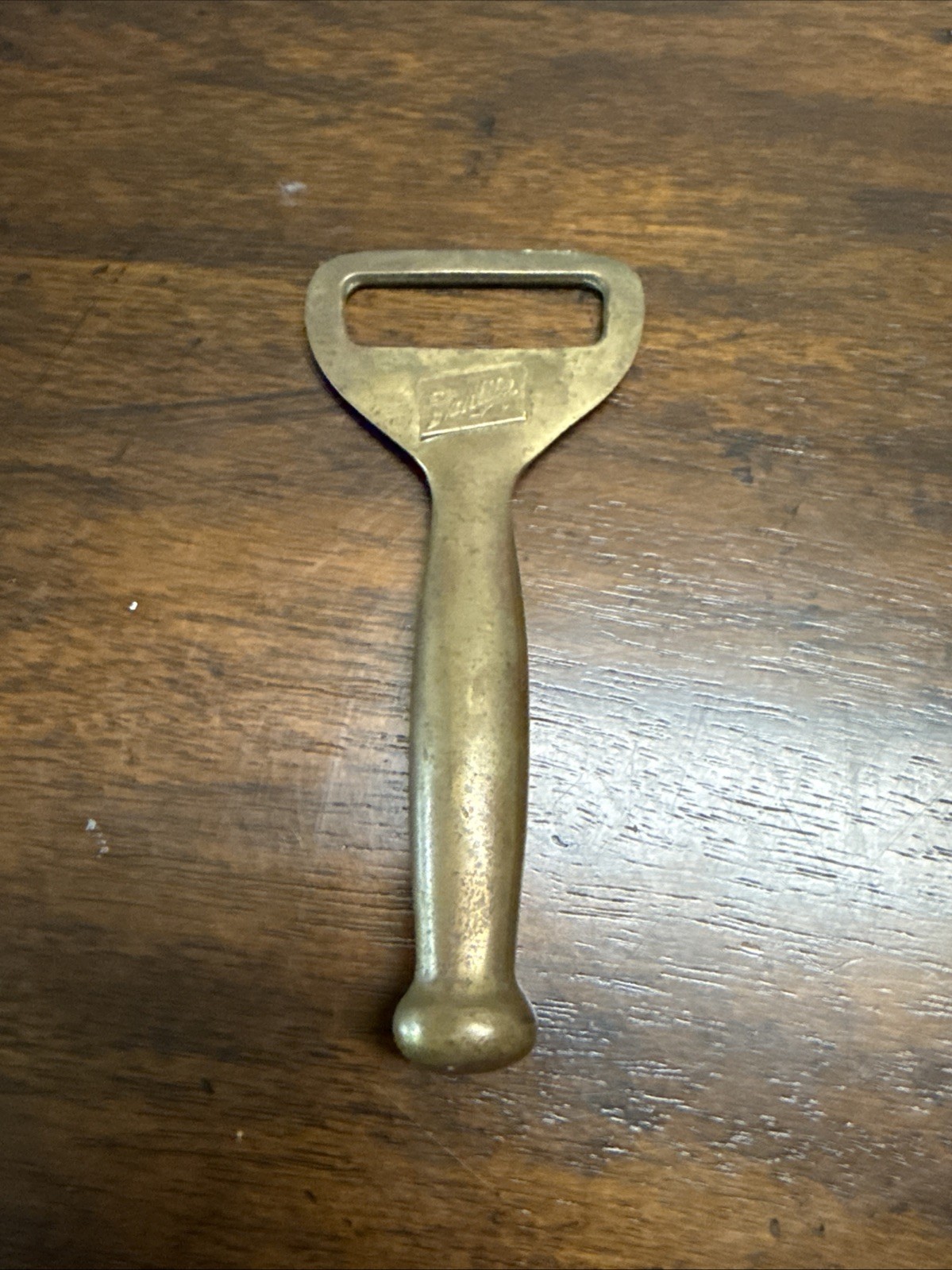 Vintage Schlitz Brewing Co Beer Bottle Opener Brass Bronze Muddler