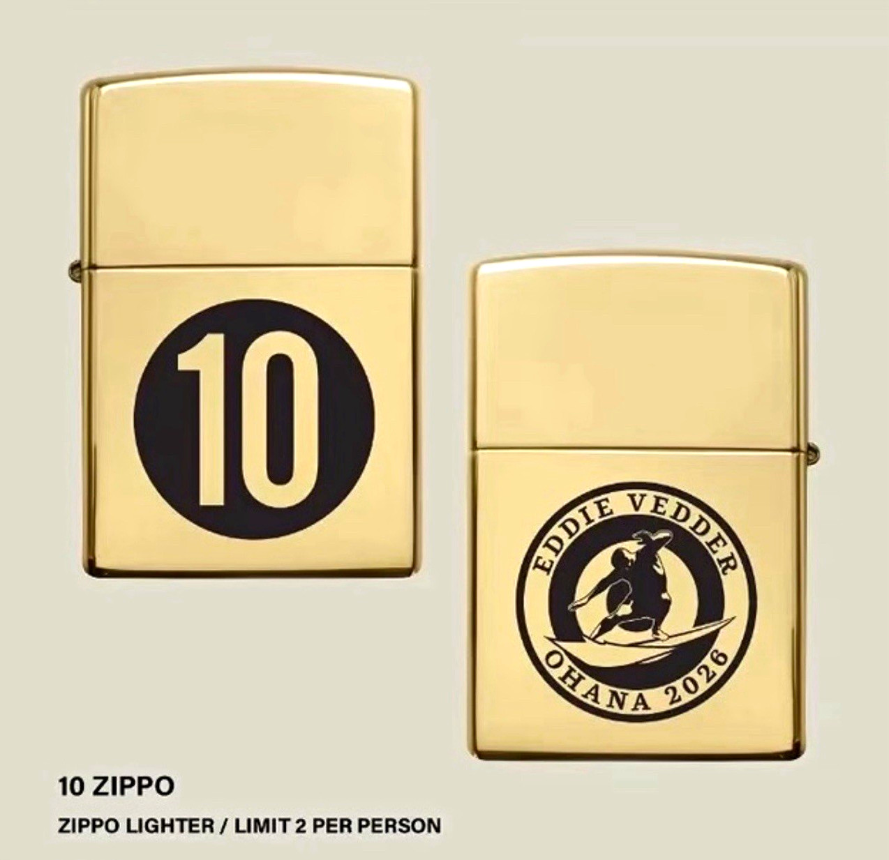  Eddie Vedder Zippo Ohana 2026