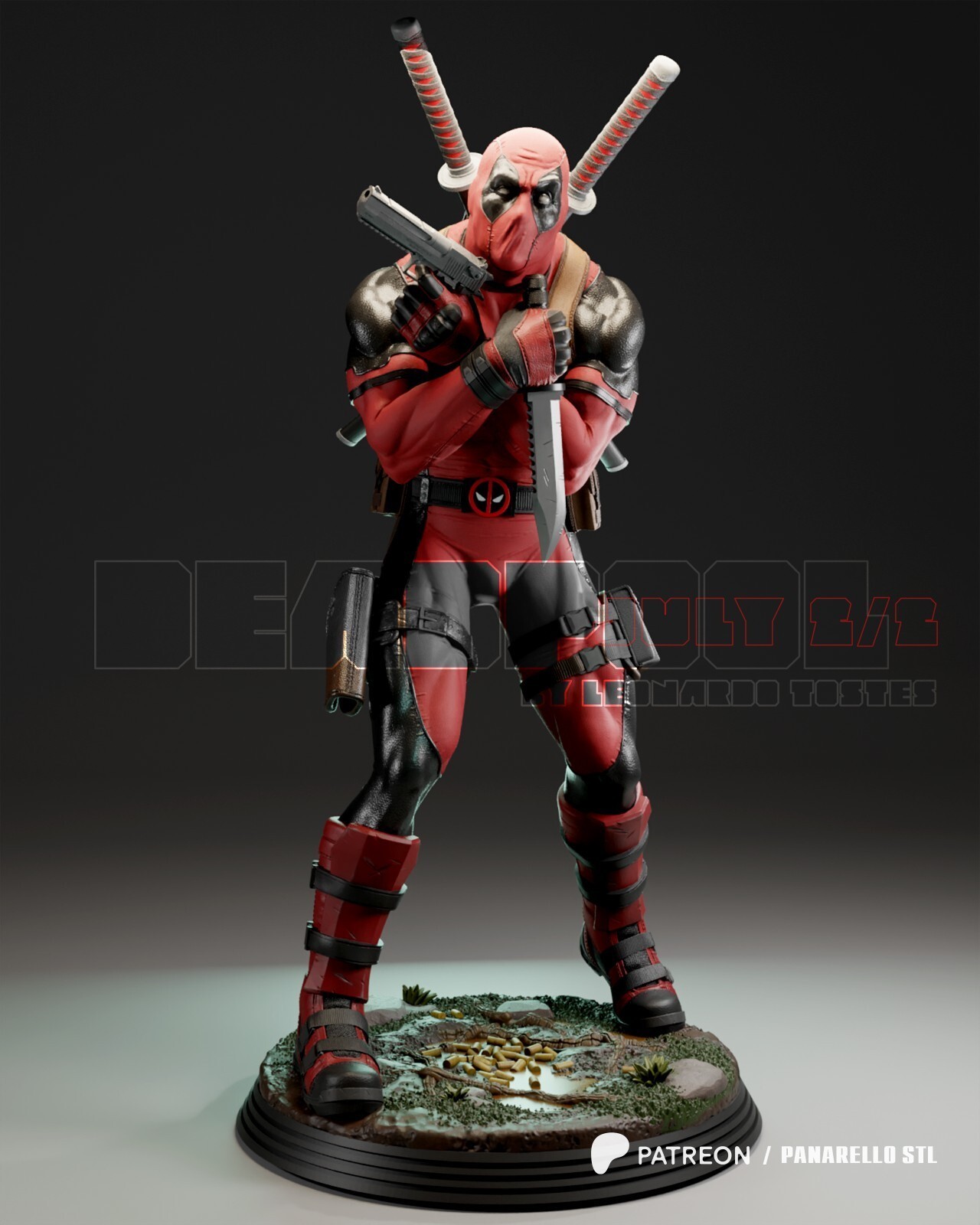 1:8 Deadpool Marvel Fan Art UNPAINTED Resin Statue Garage Kit