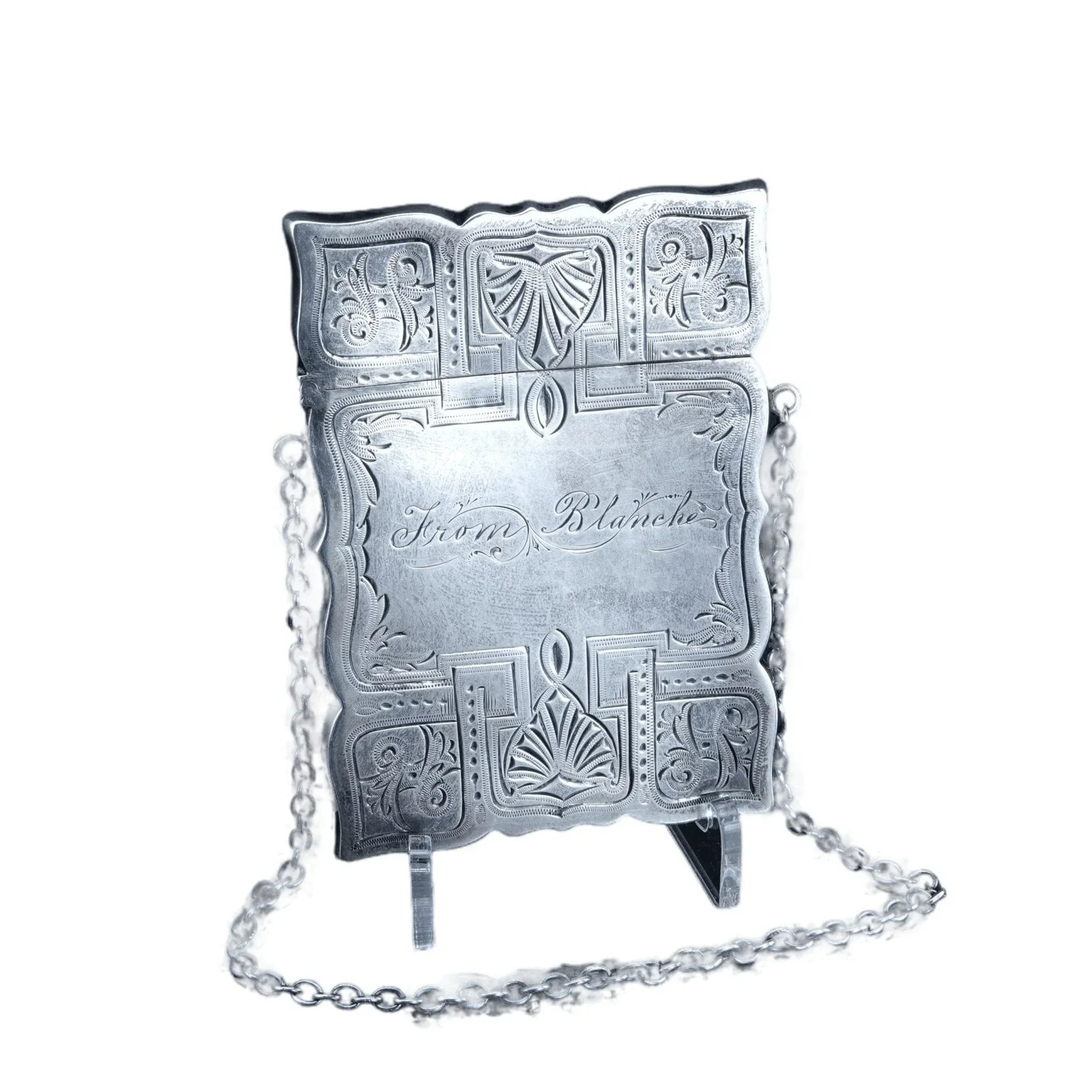 c1850's Gorham Sterling Silver Calling Card Case