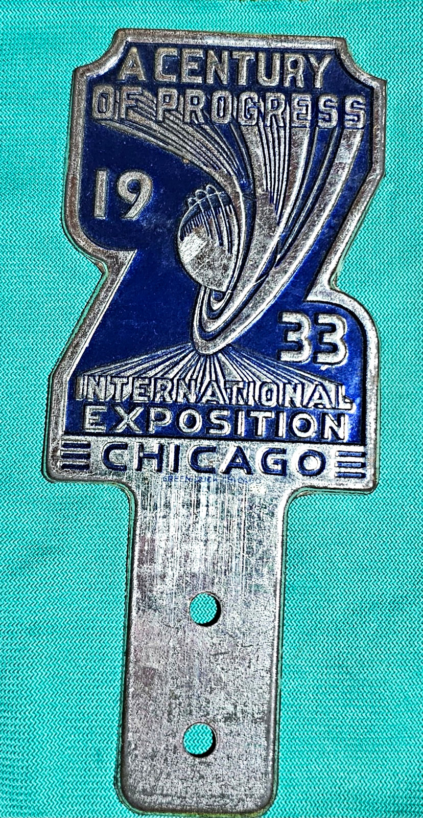 1933 Chicago A Century of Progress International Exposition Metal Tag