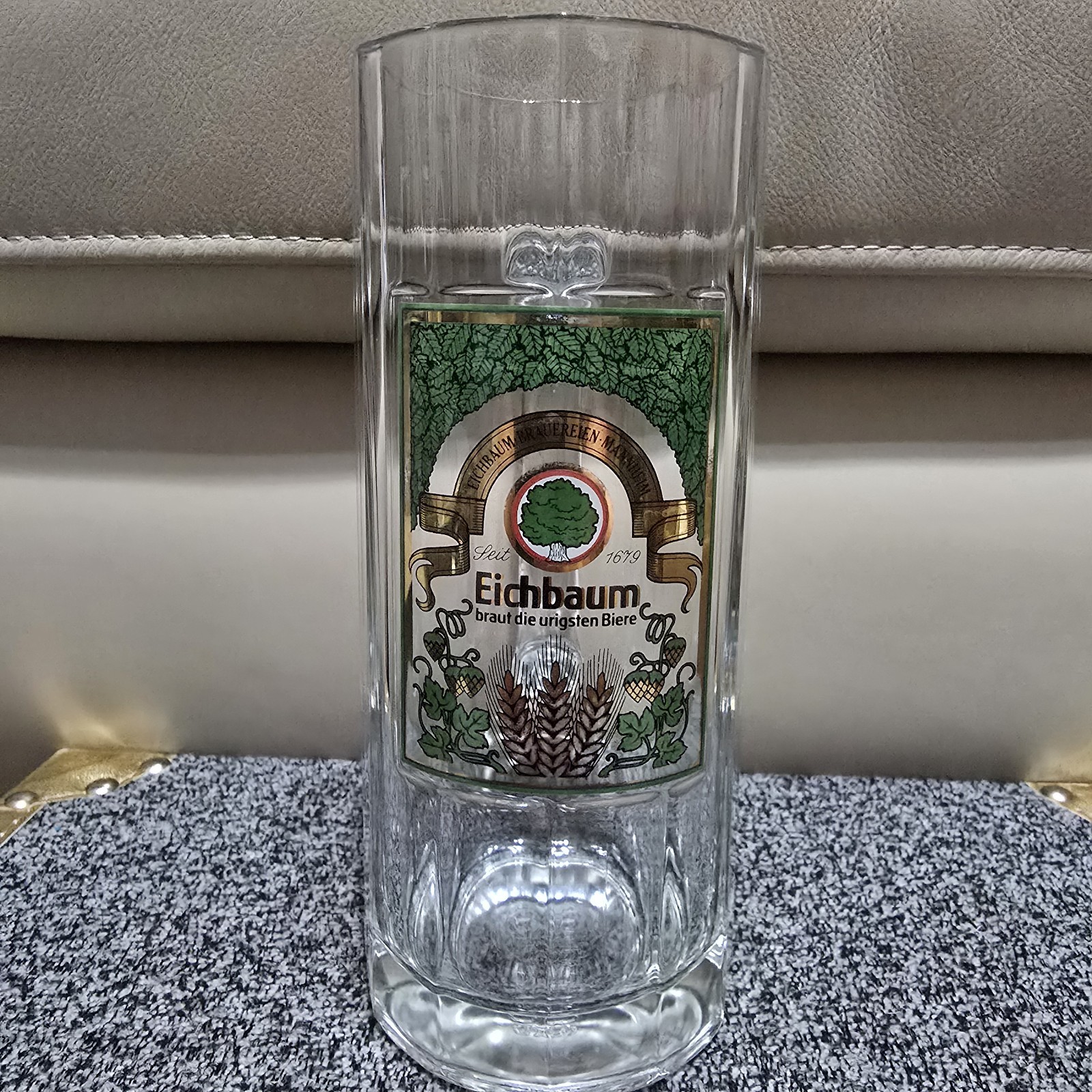 Eichbaum Beer Mug Stein Glass Braut Die Urigsten Biere SAHM .4L
