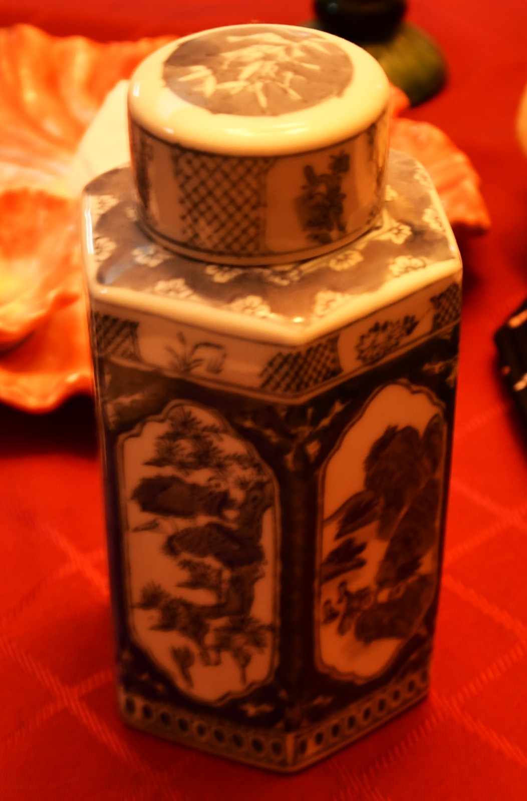 Vintage authentic Chinese Porcelain Ginger container