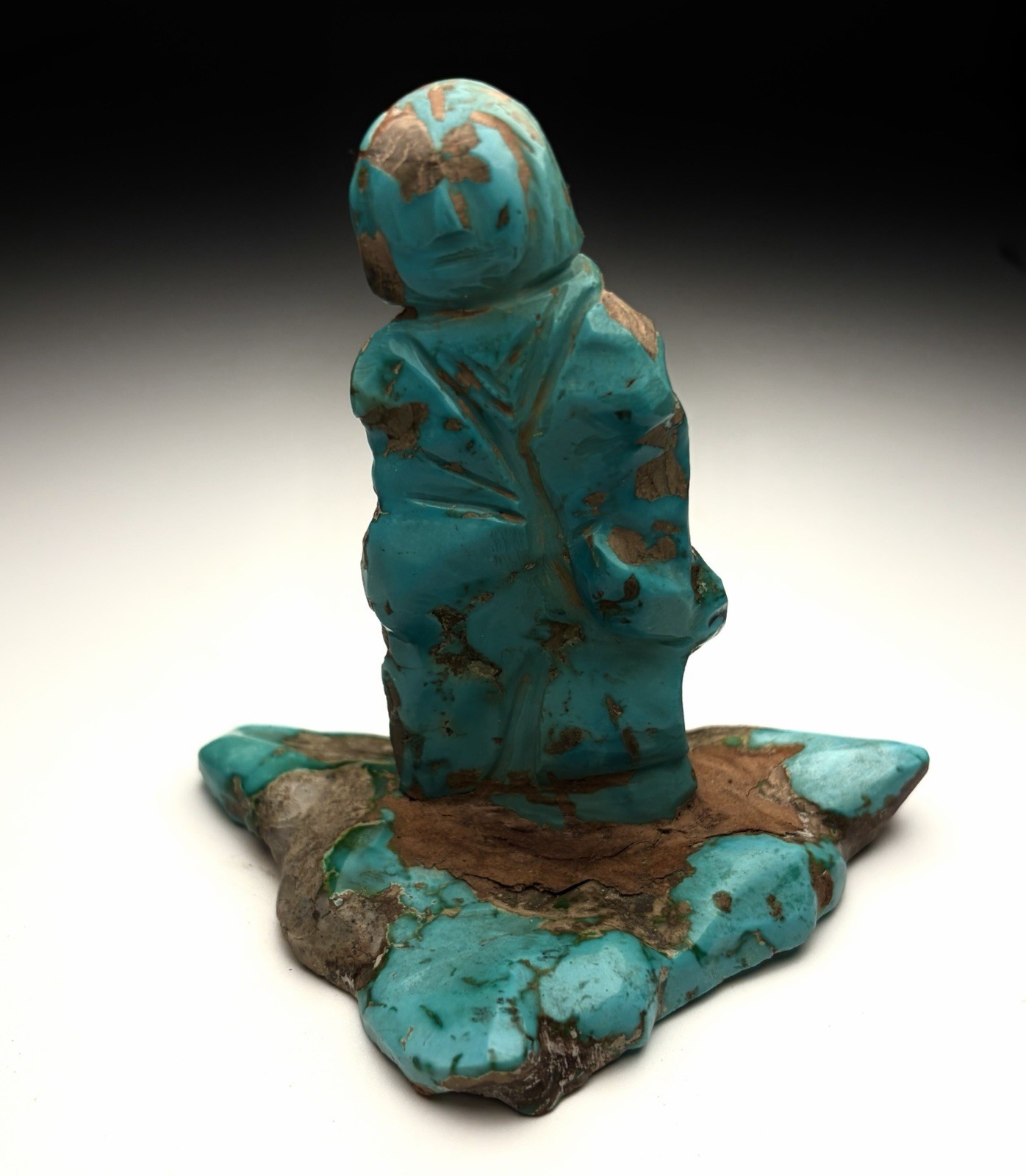Rare Mid Century Native Zuni Turquoise Maiden Fetish By Teddy Weahkee (d.)
