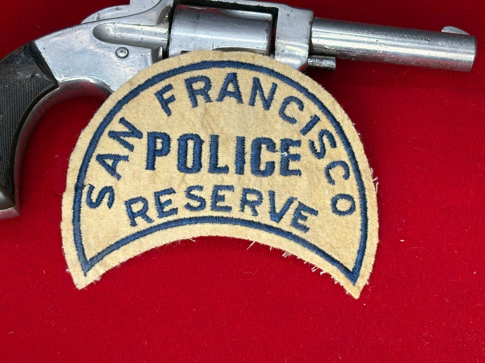 OLD 1st ISSUE (SAN FRANCISCO CA RESERVE POLICE) SEW-ON CHEESE CLOTH PATCH (RARE)