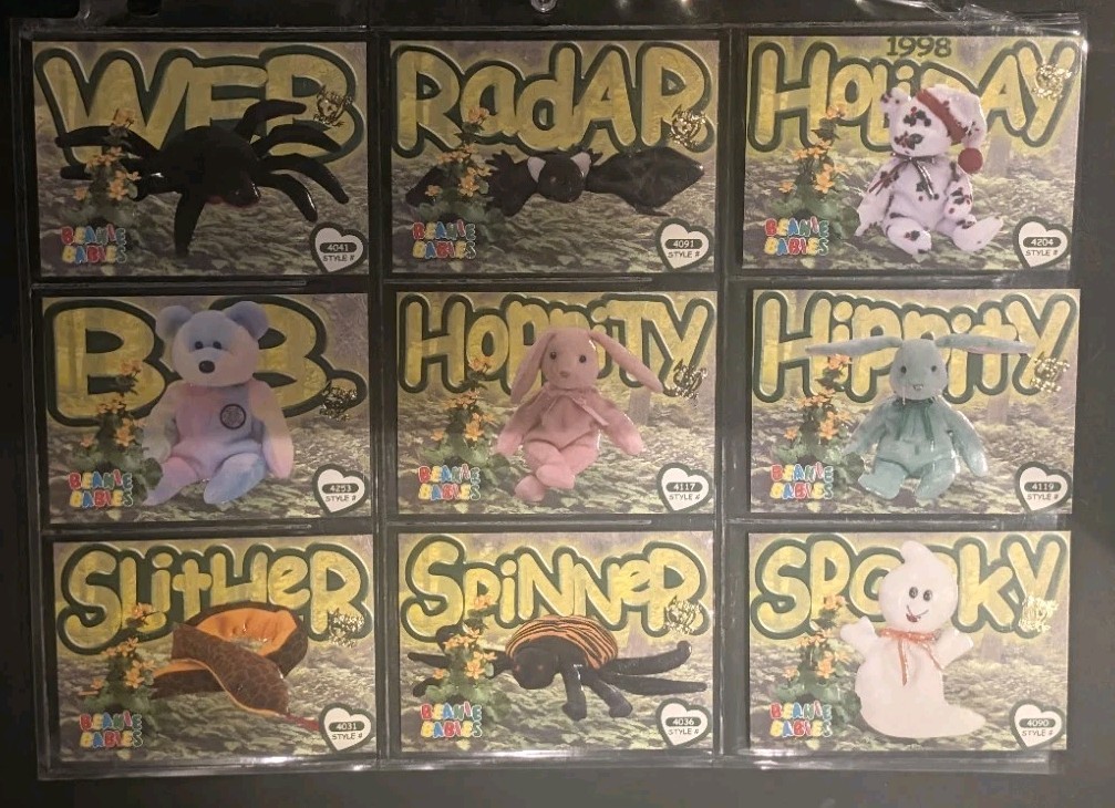 9 Vintage 1999 Ty Beanie Babies Series 4 Artist's Proof Trading Cards