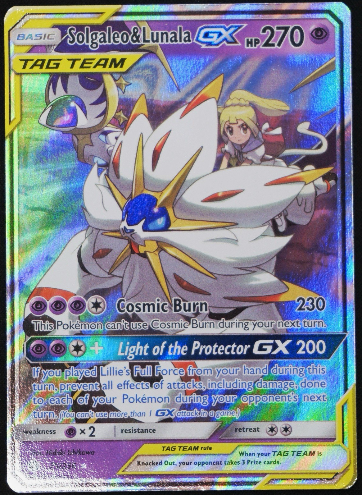 Pokémon Solgaleo & Lunala GX TAG TEAM Holo Cosmic Eclipse 75/236 English 2019