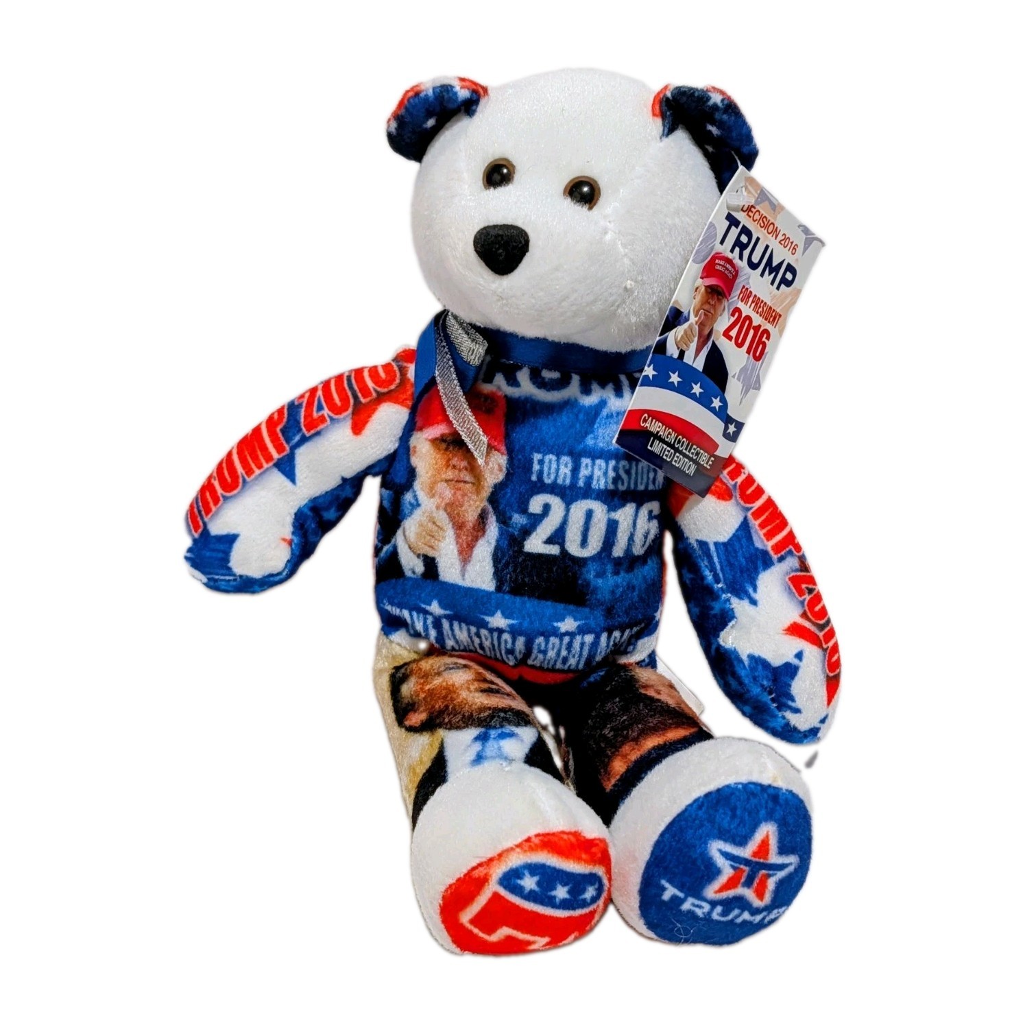 President Donald J Trump Decision 2016 Limited Treasures Campaign Plush Bear