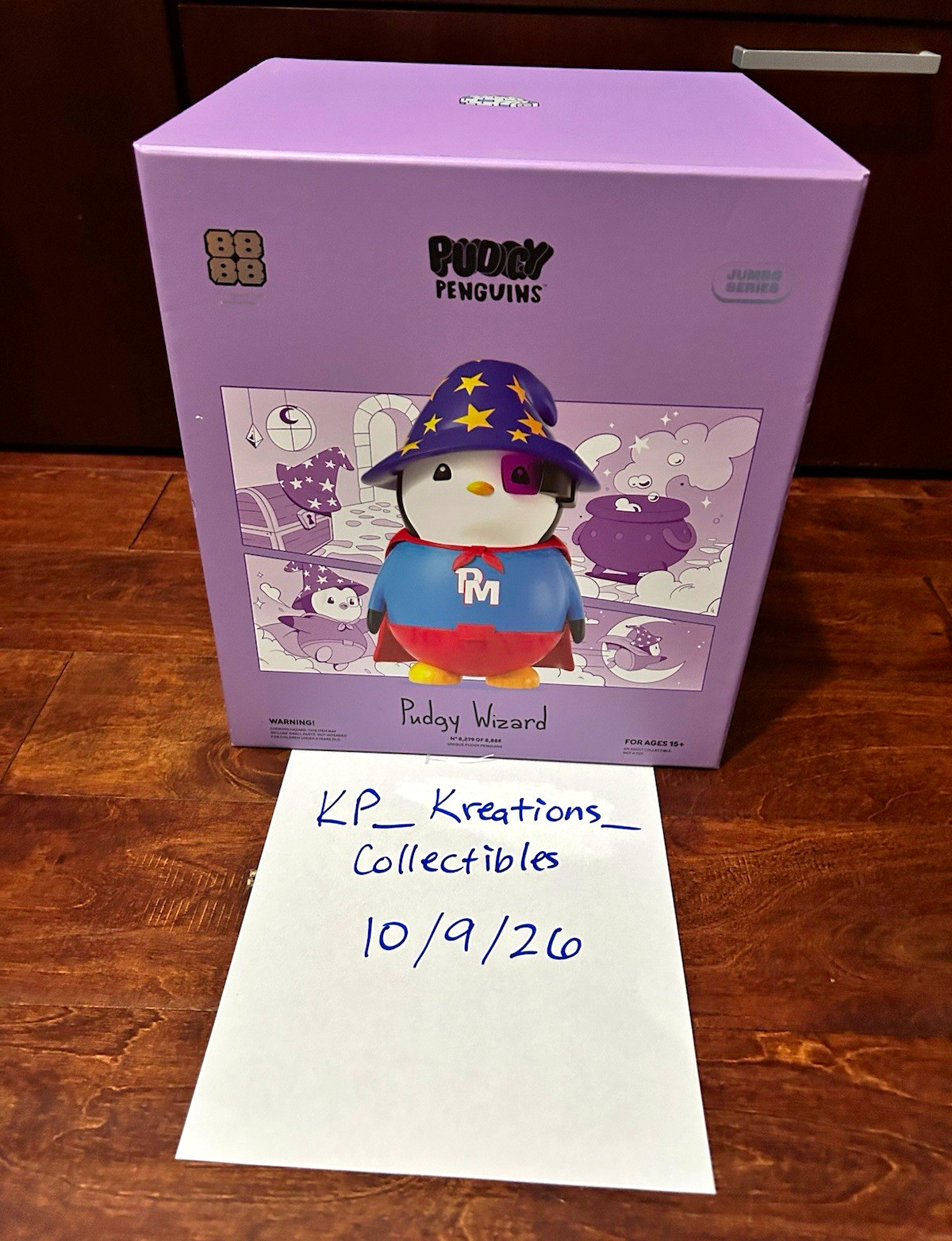 Pudgy Penguins Jumbo Series Wizard Collectible Figure Limited Edition #8279/8888