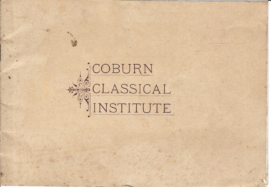 Booklet, Coburn Classical Institute, Waterville ME Descriptive Information c1900